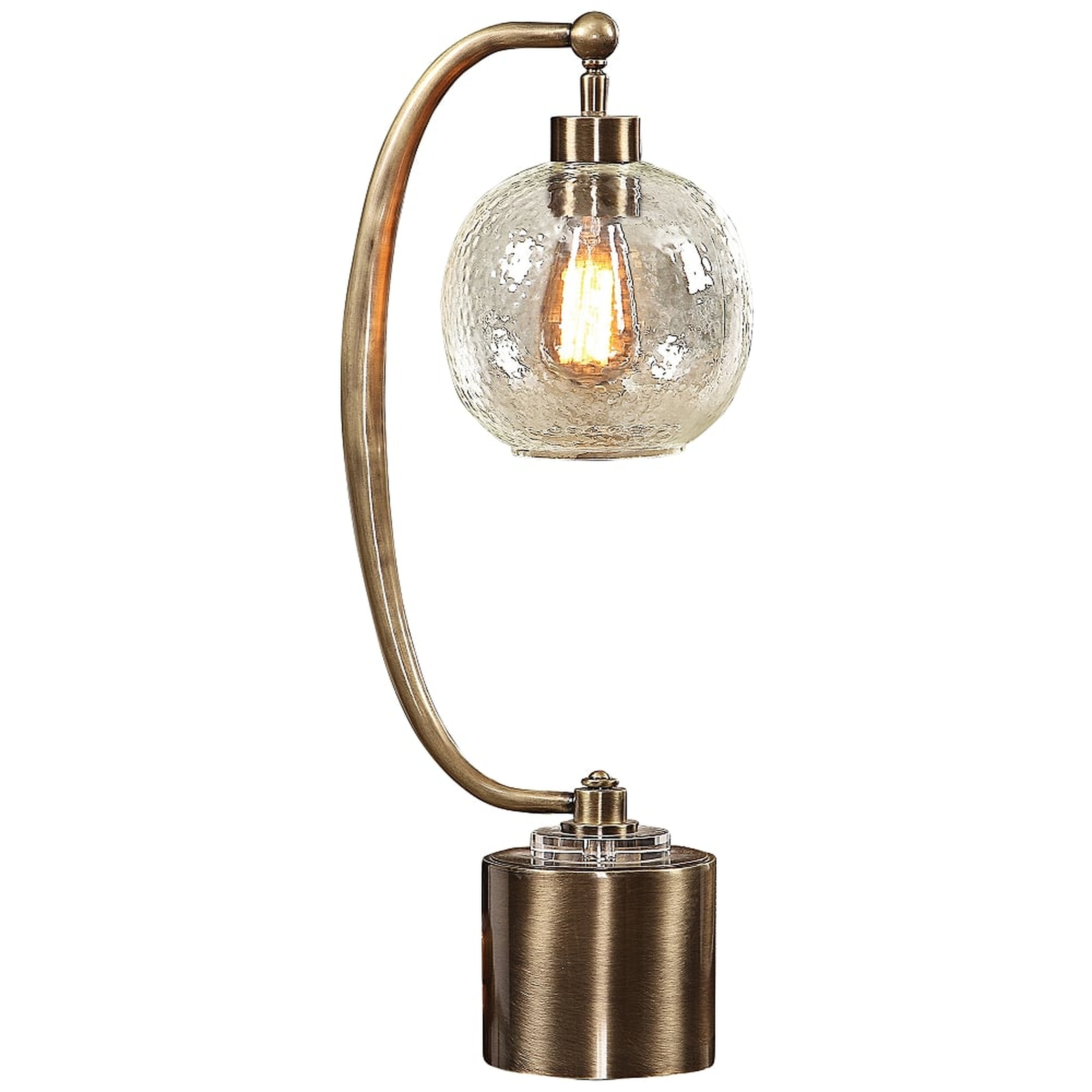 Uttermost Gacinia Plated Antique Brass Desk Lamp - Style # 59G98 - Lamps Plus