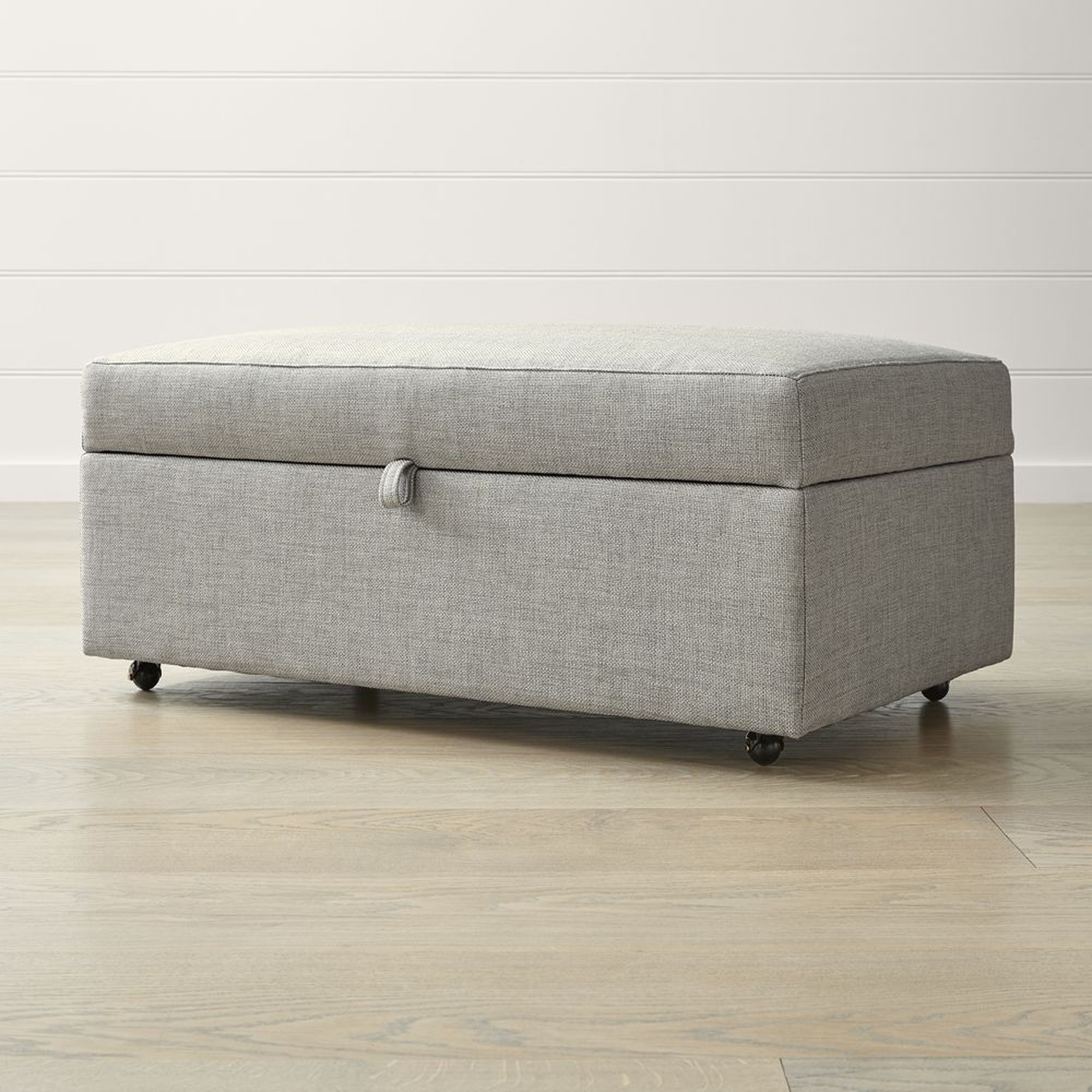 Barrett Storage Ottoman with Tray and Casters - Crate and Barrel