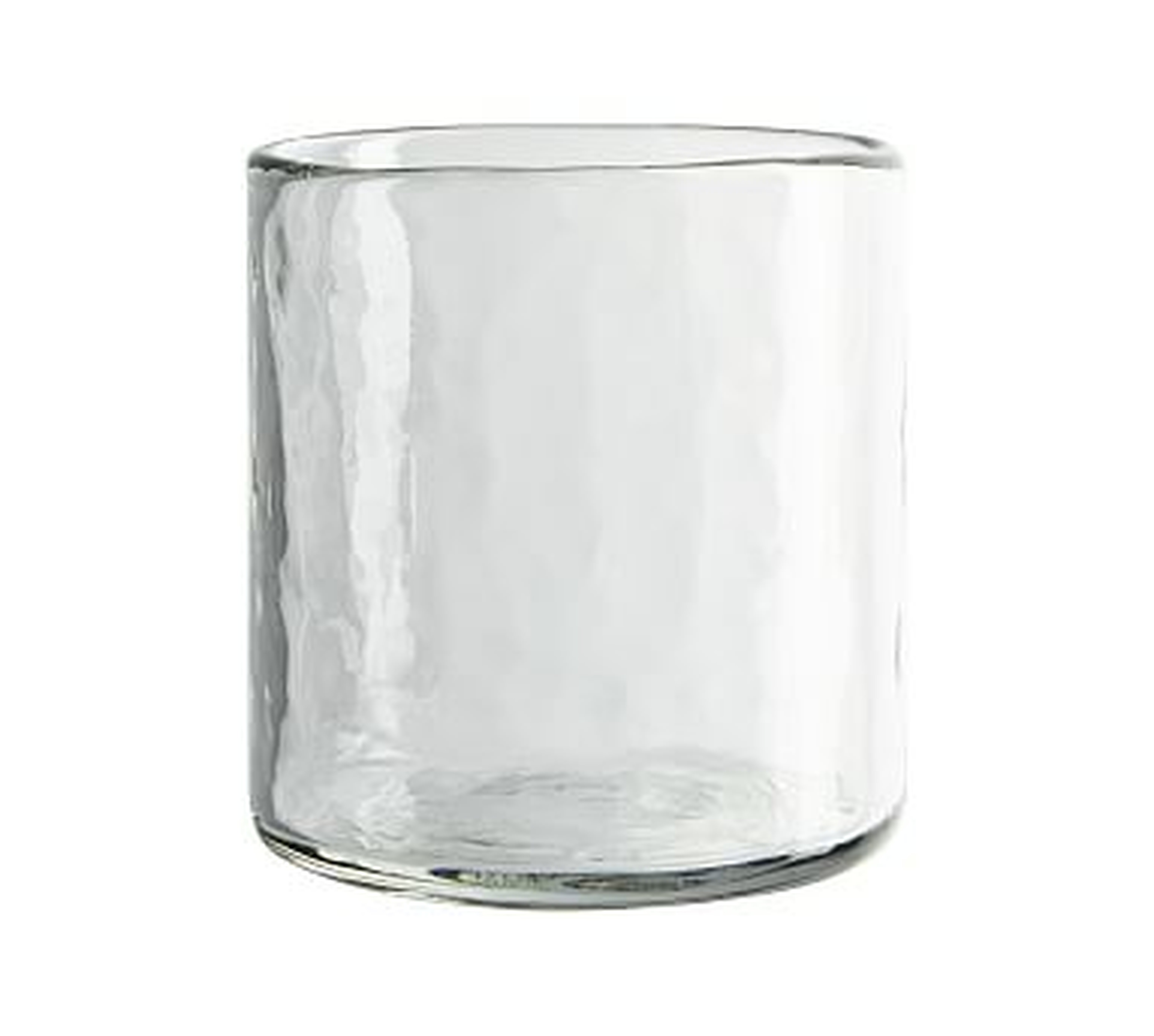 Hammered Short Drinking Glasses, 8.8 oz., Set of 4 - Clear - Pottery Barn