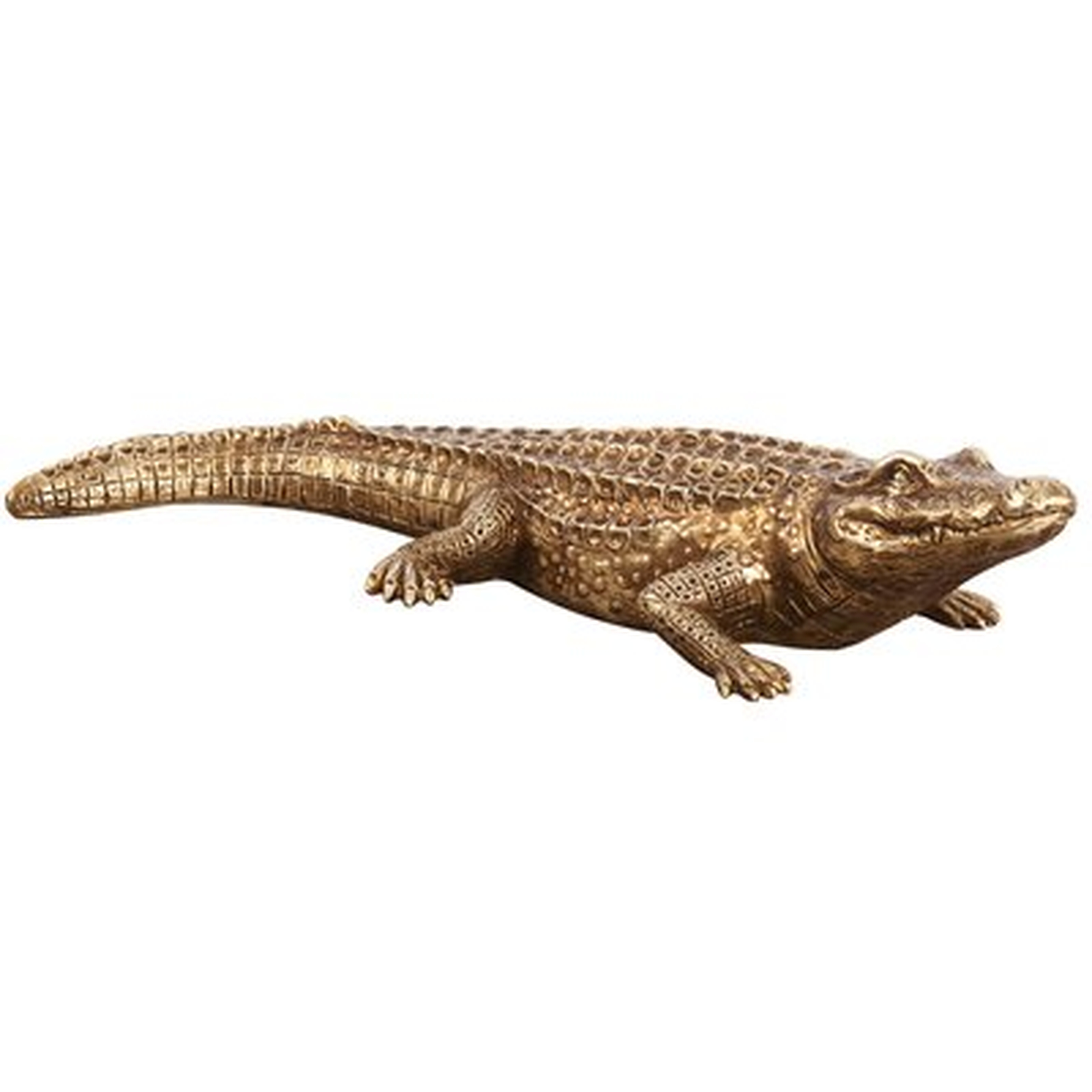 Antique Gold Crocodile Sculpture - Wayfair