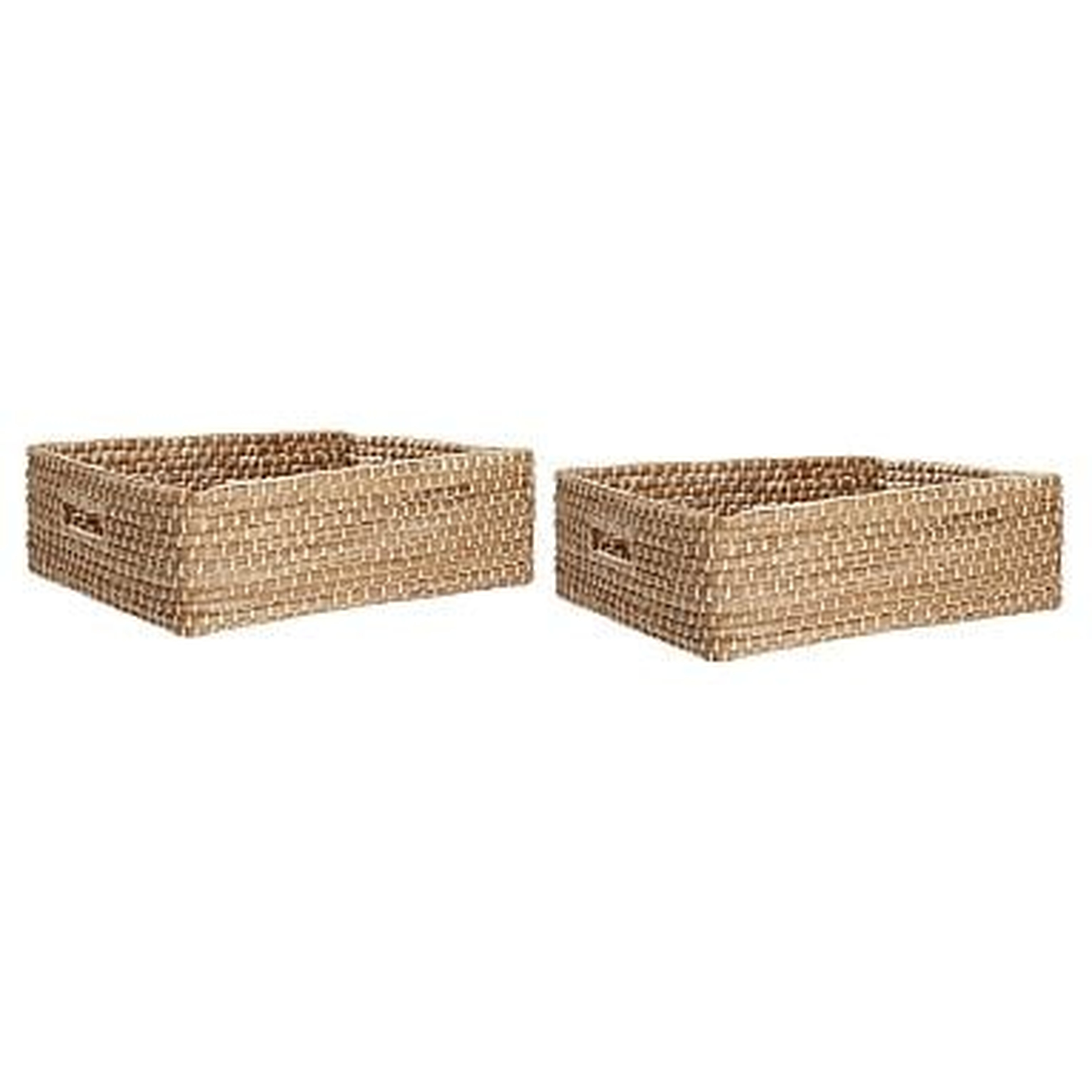 Naturalist Woven Storage Bins, Underbed, Set Of 2, Natural Woven - Pottery Barn Teen