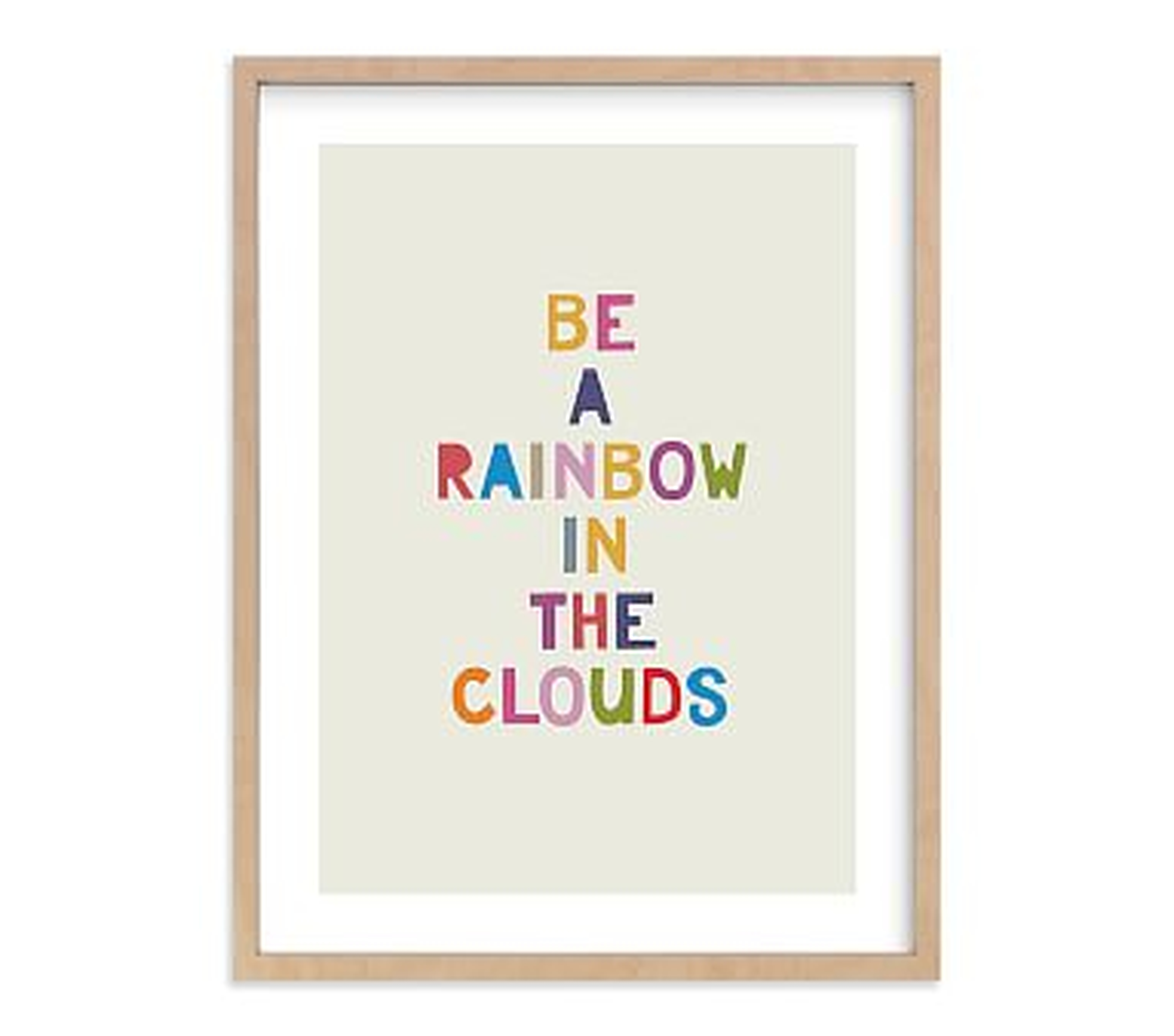 Minted(R) Rainbow in a Cloud Wall Art By Hanna Mac; 11x14, Natural - Pottery Barn Kids