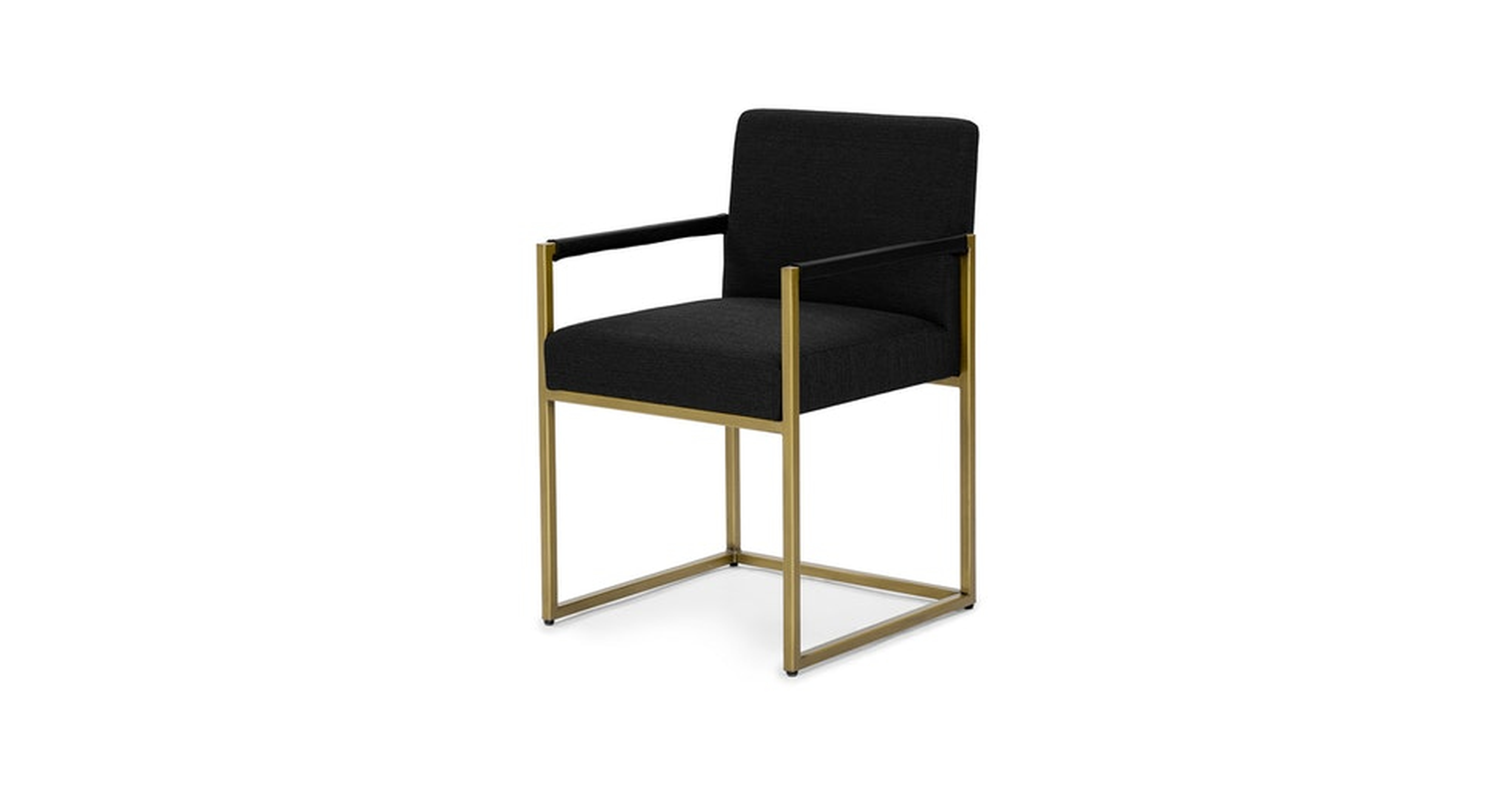 Oscuro Pure Black Dining Armchair - Article
