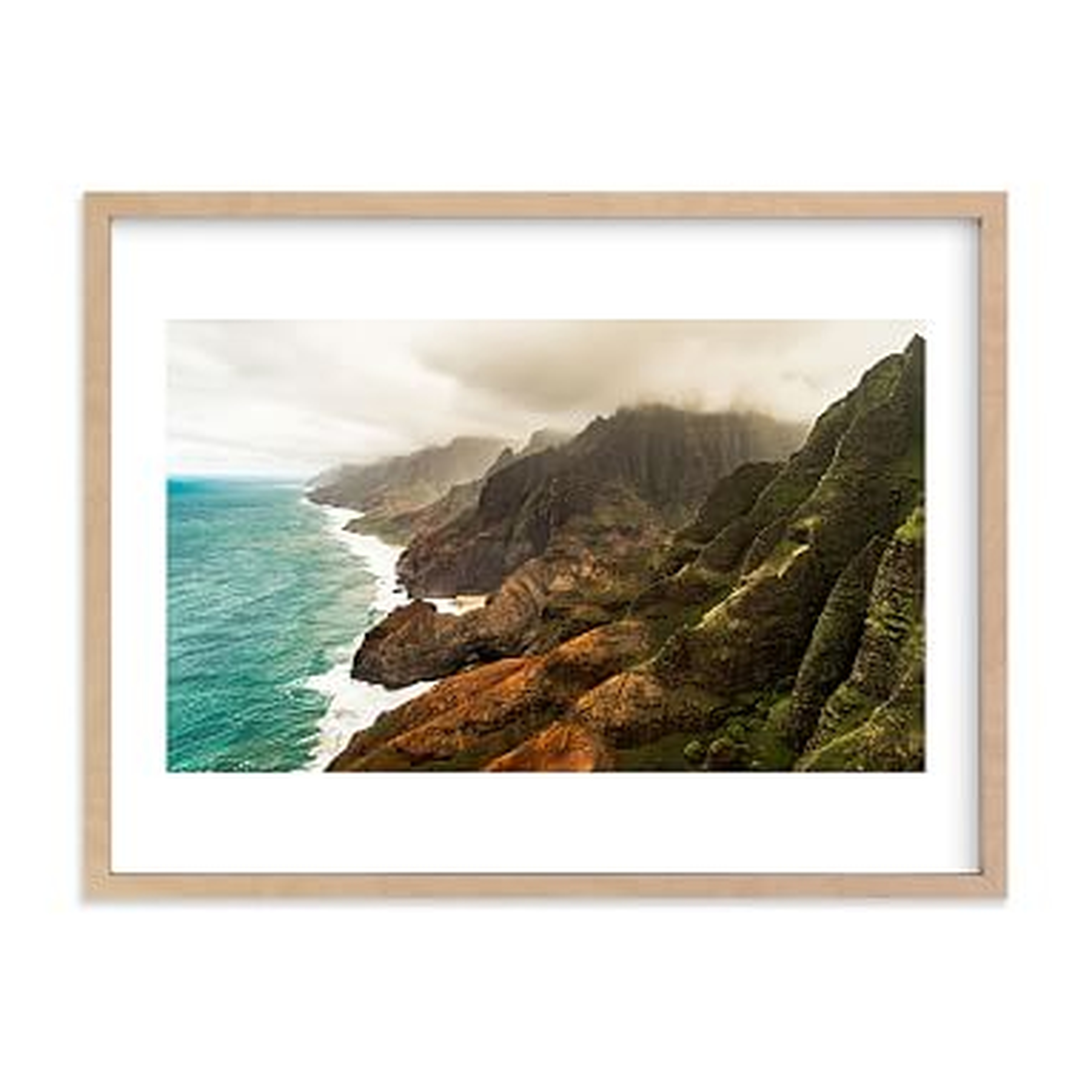 Na Pali Coast, Kauai, HI Framed Art by Minted(R), 18"x24", Natural - Pottery Barn Teen