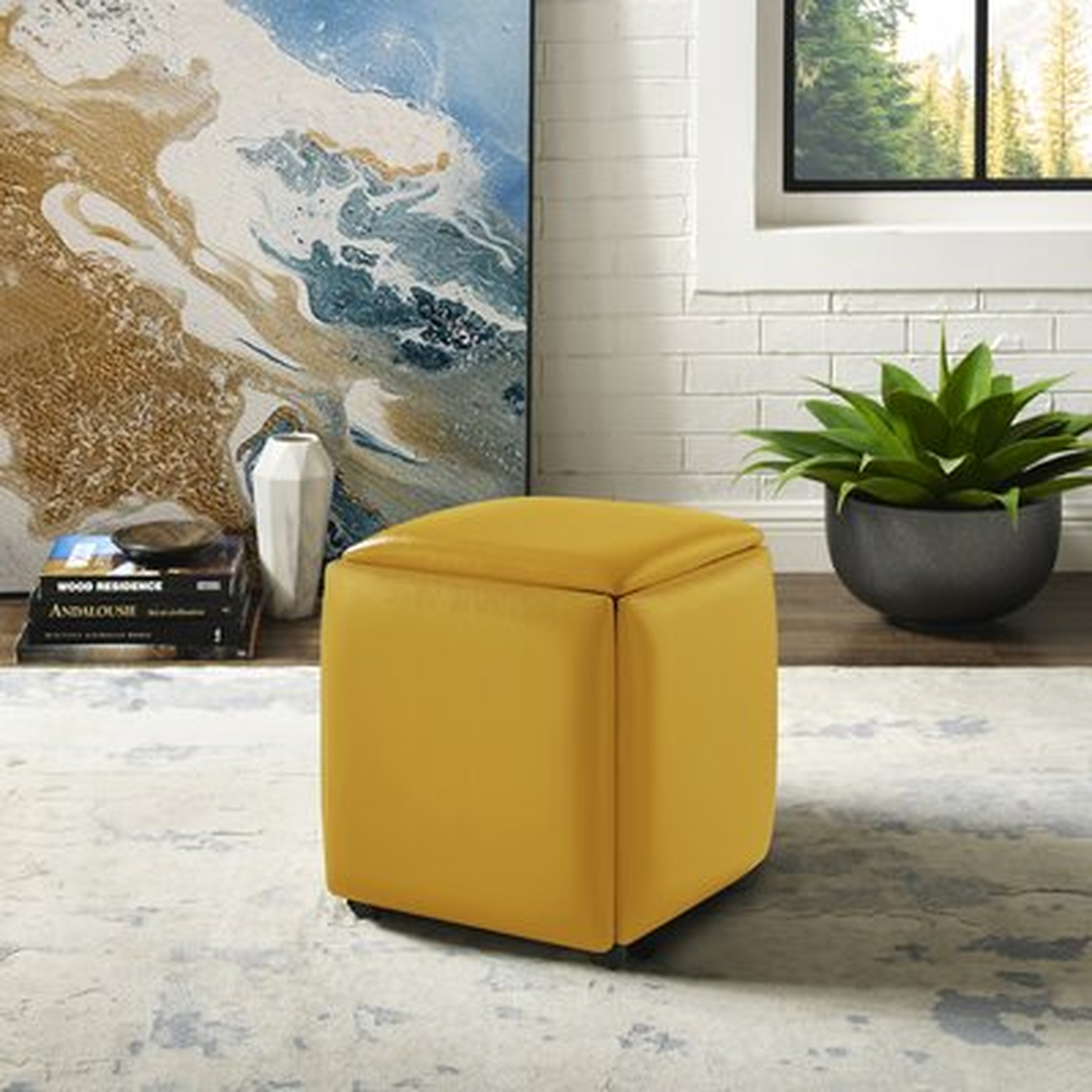 Cauldwell Convertible Cube Ottoman - Wayfair