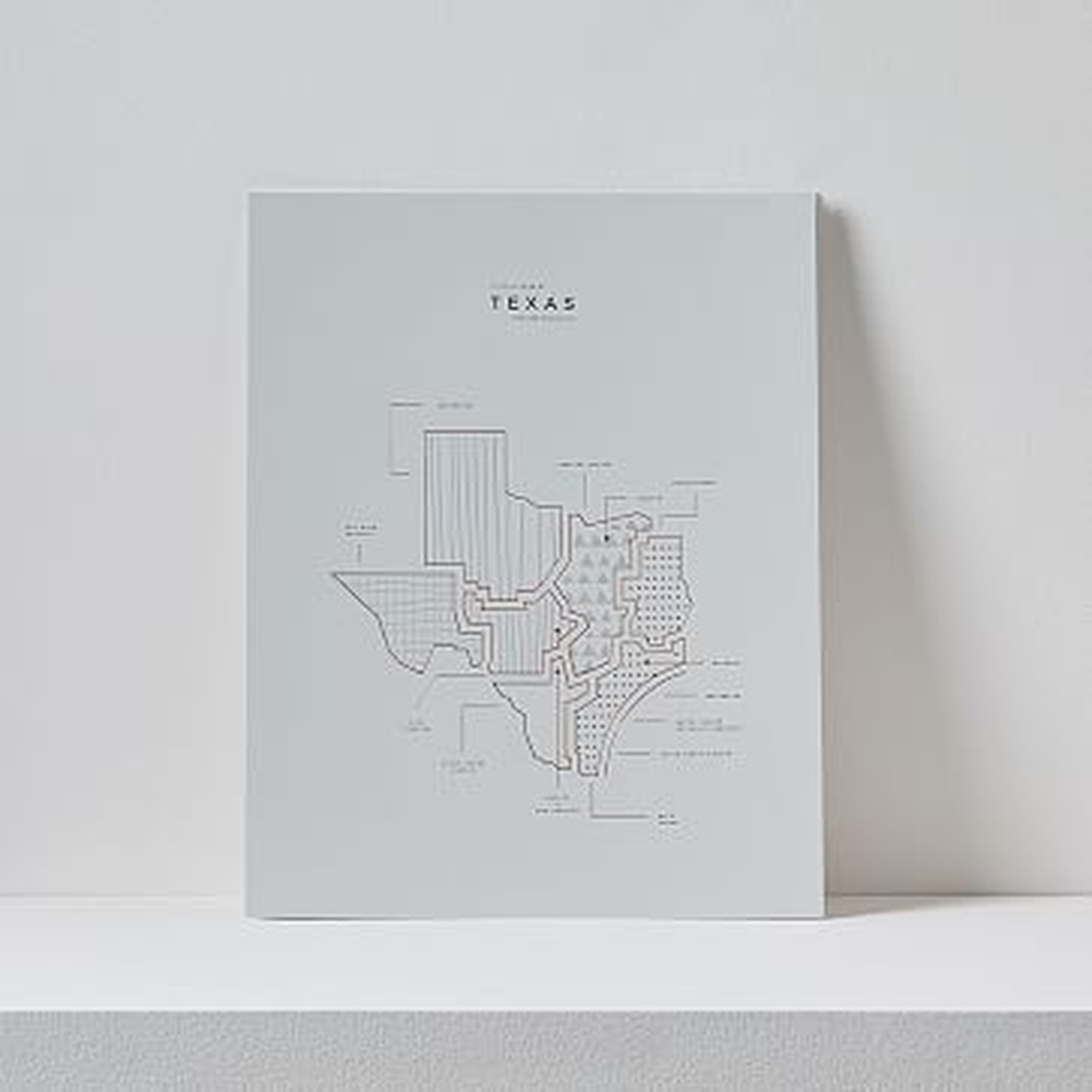 42 Pressed State Map, Texas - West Elm