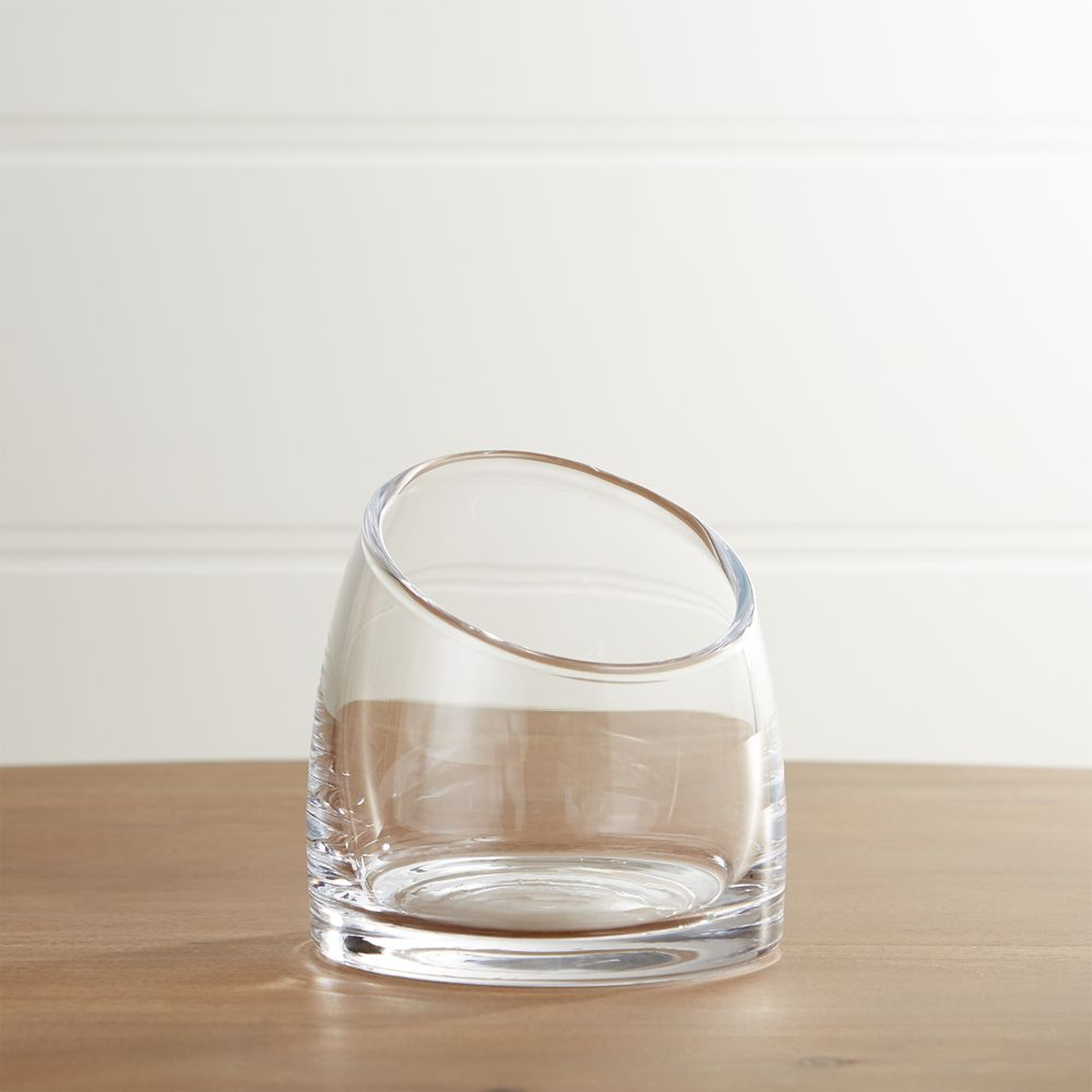 Slant Small Glass Vessel - Crate and Barrel