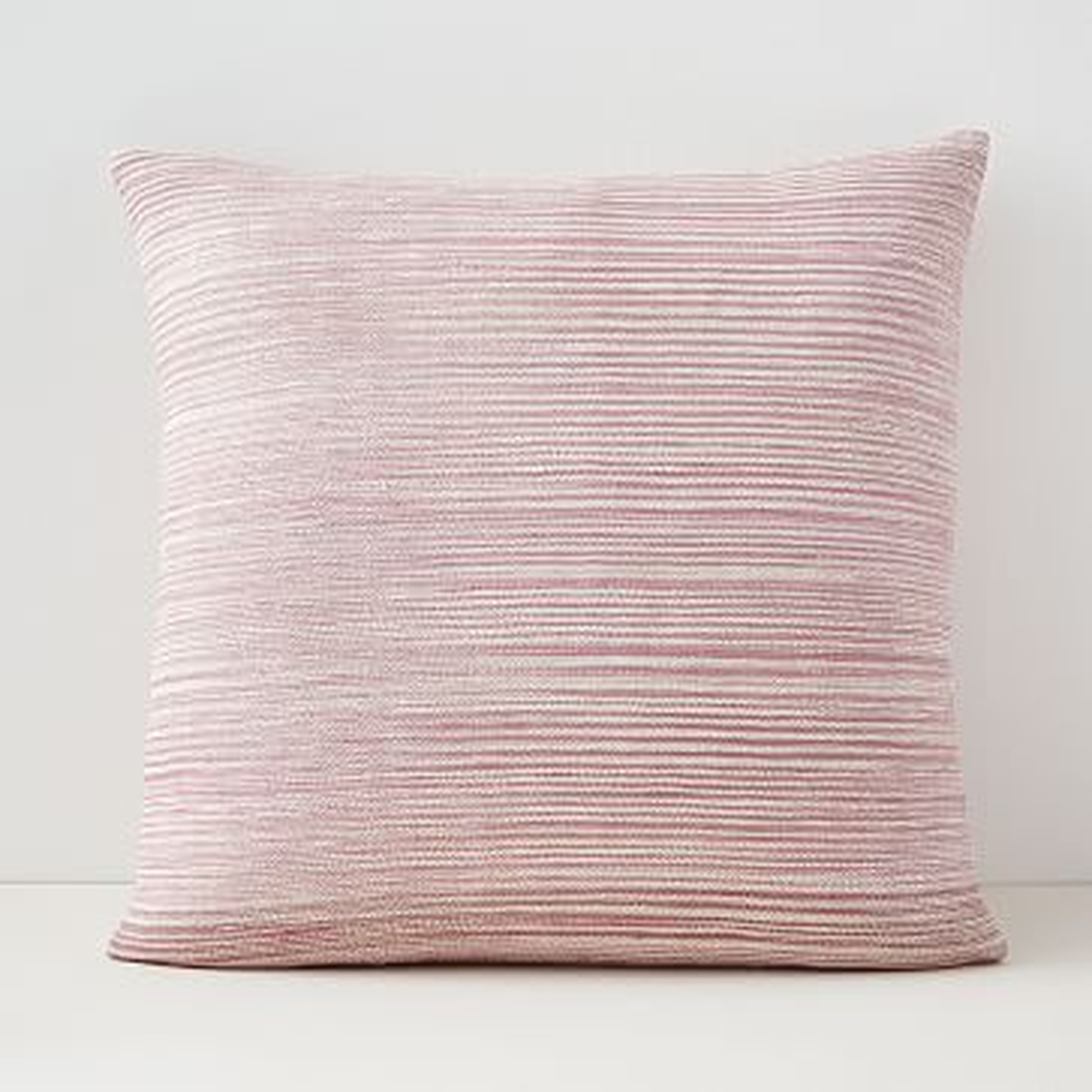 Silk Ombre Striations Pillow Cover, 24"x24", Pink Stone - West Elm