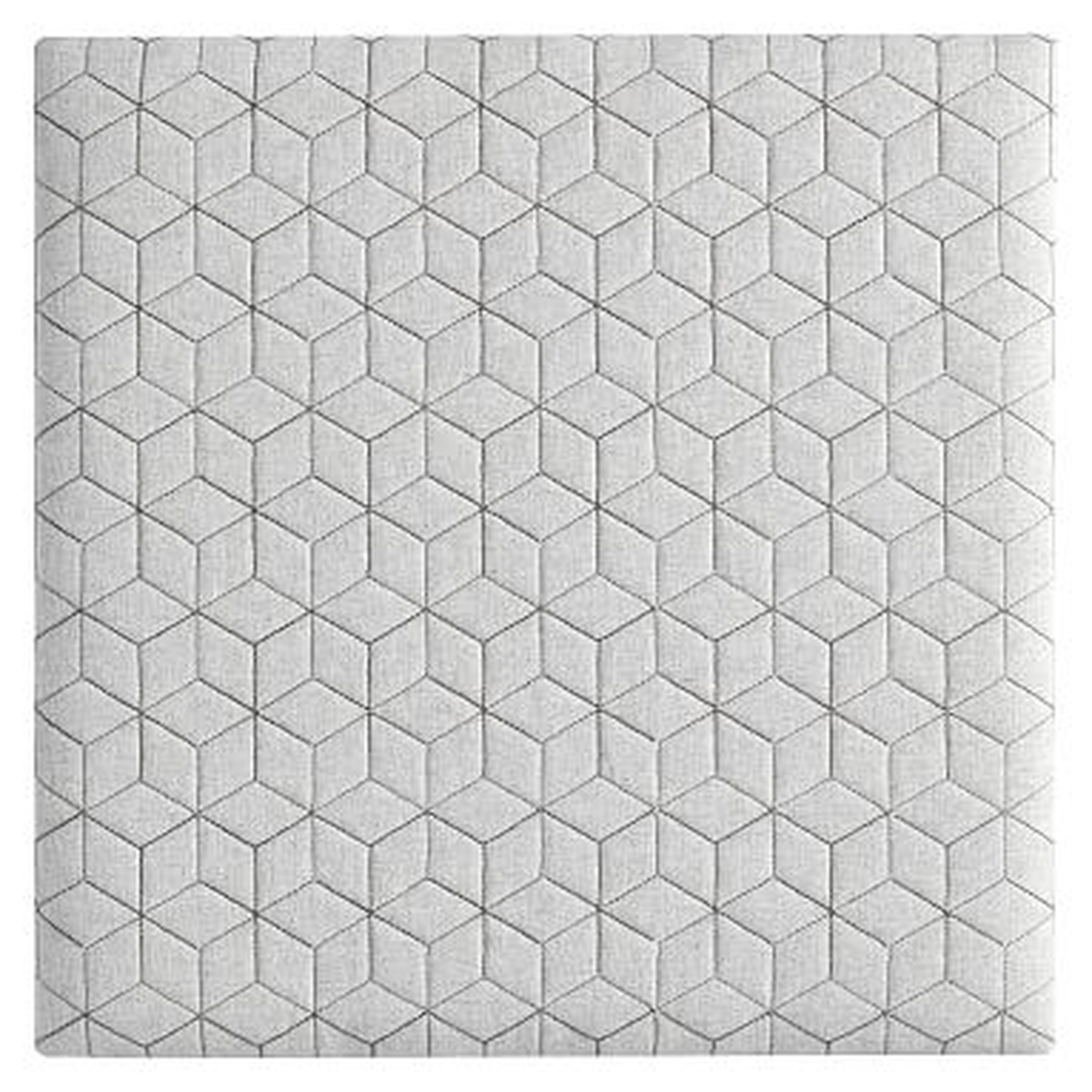 Quilted Geo Pinboard, Gray, 18X18" - Pottery Barn Teen