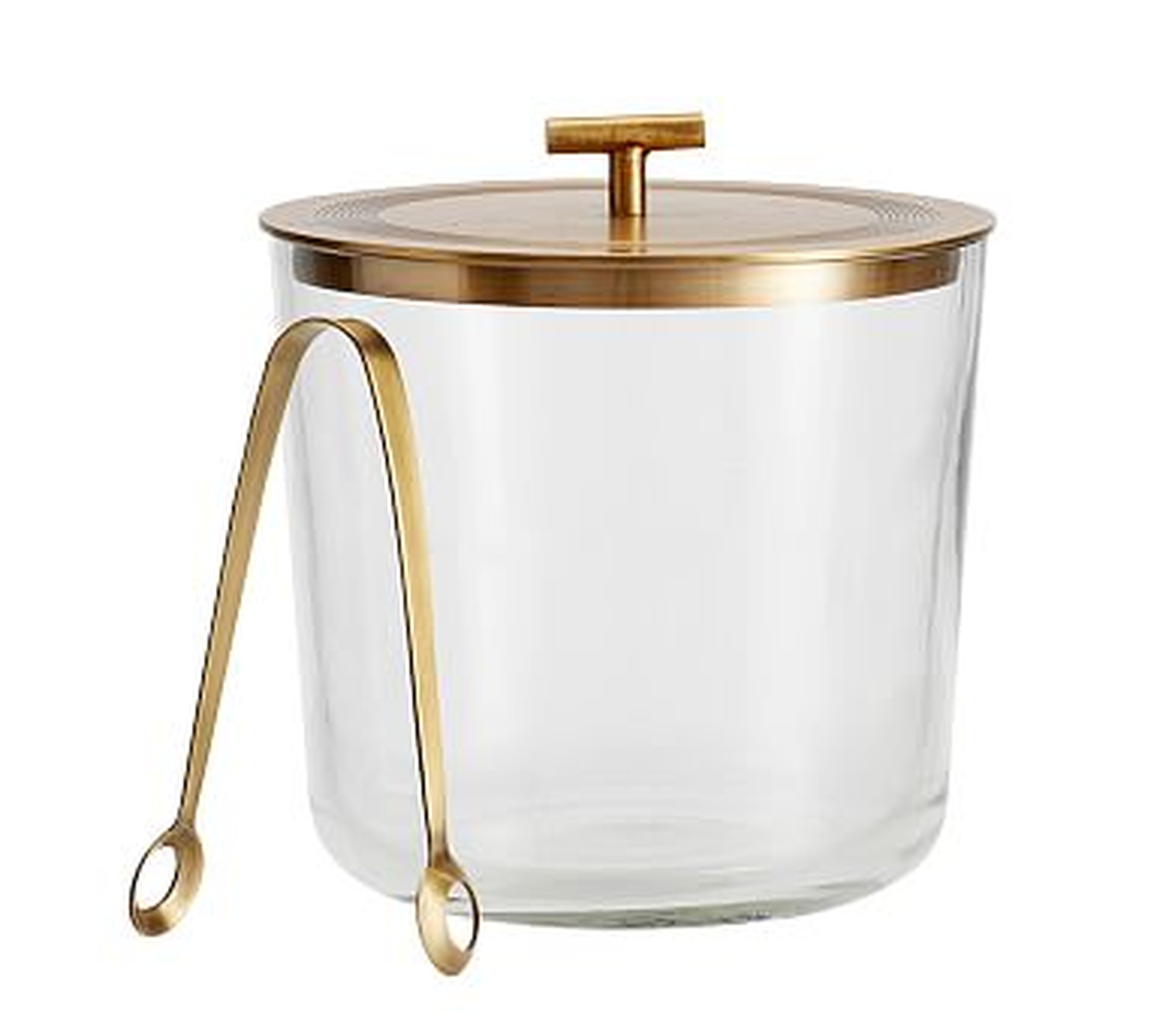 Bleecker Bar Ice Bucket - Antiqued Gold - Pottery Barn