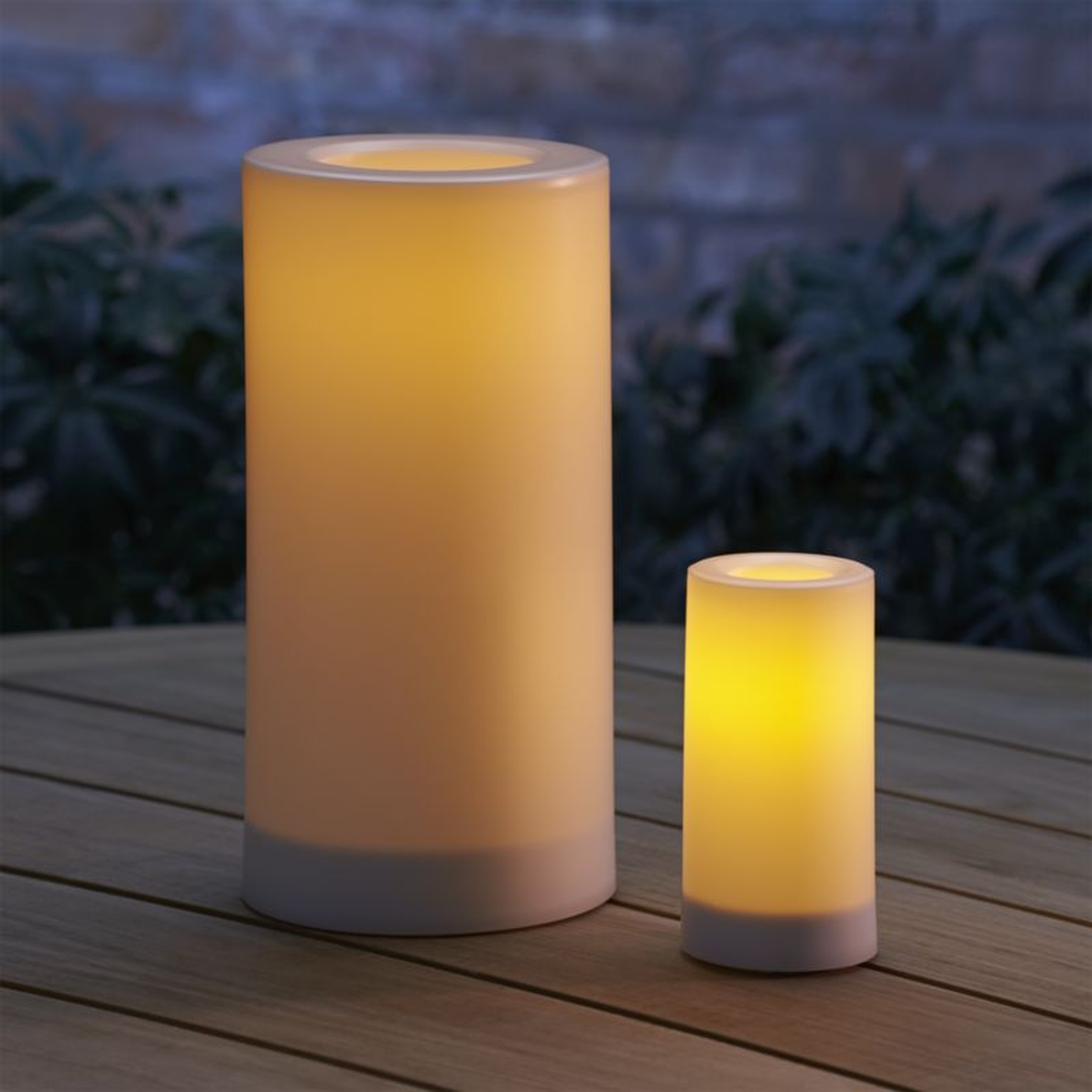 Indoor/Outdoor 4"x8" Pillar Candle with Timer - Crate and Barrel