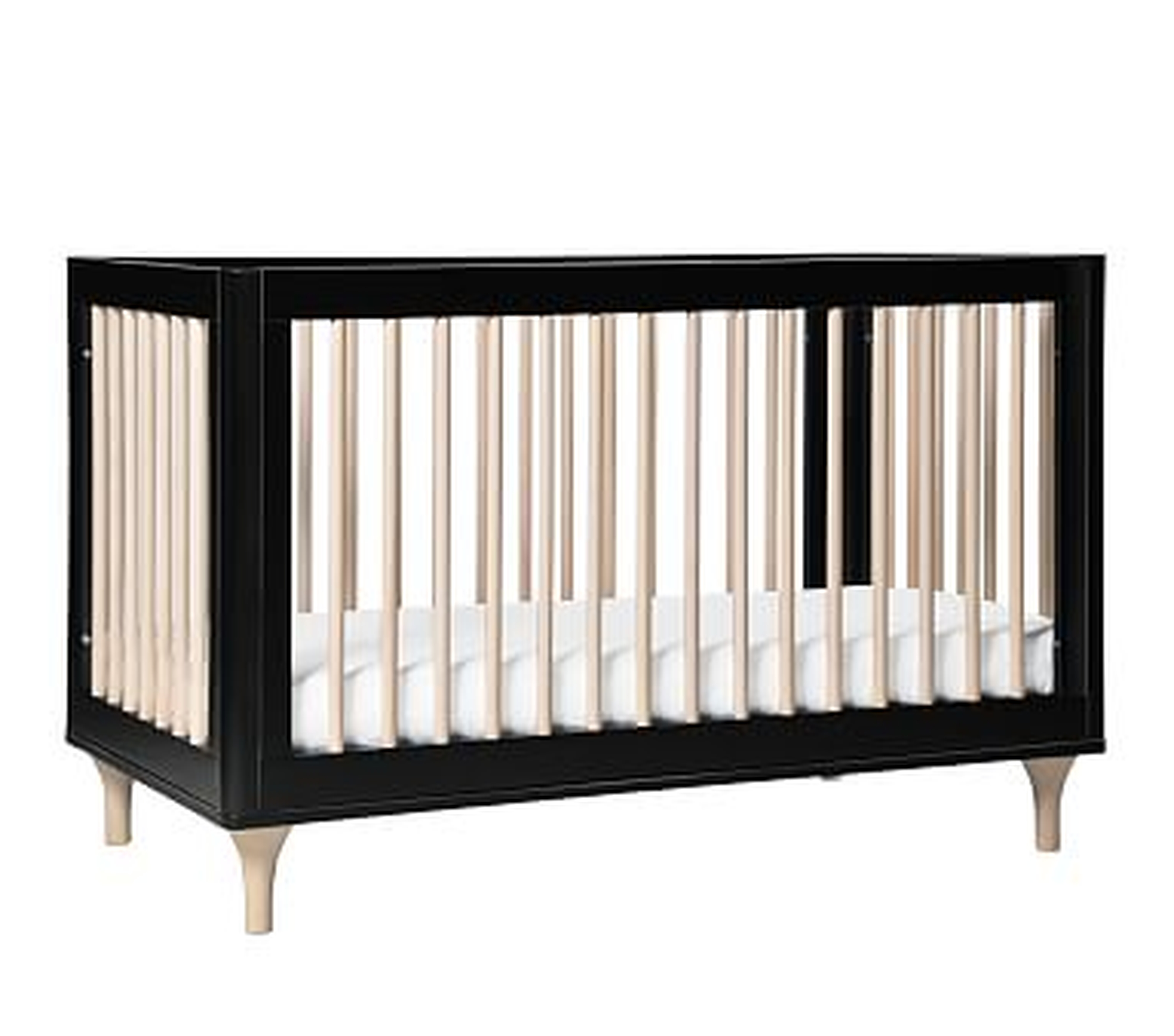 Babyletto Lolly Convertible Crib, Black/Washed Natural, Standard UPS Delivery - Pottery Barn Kids