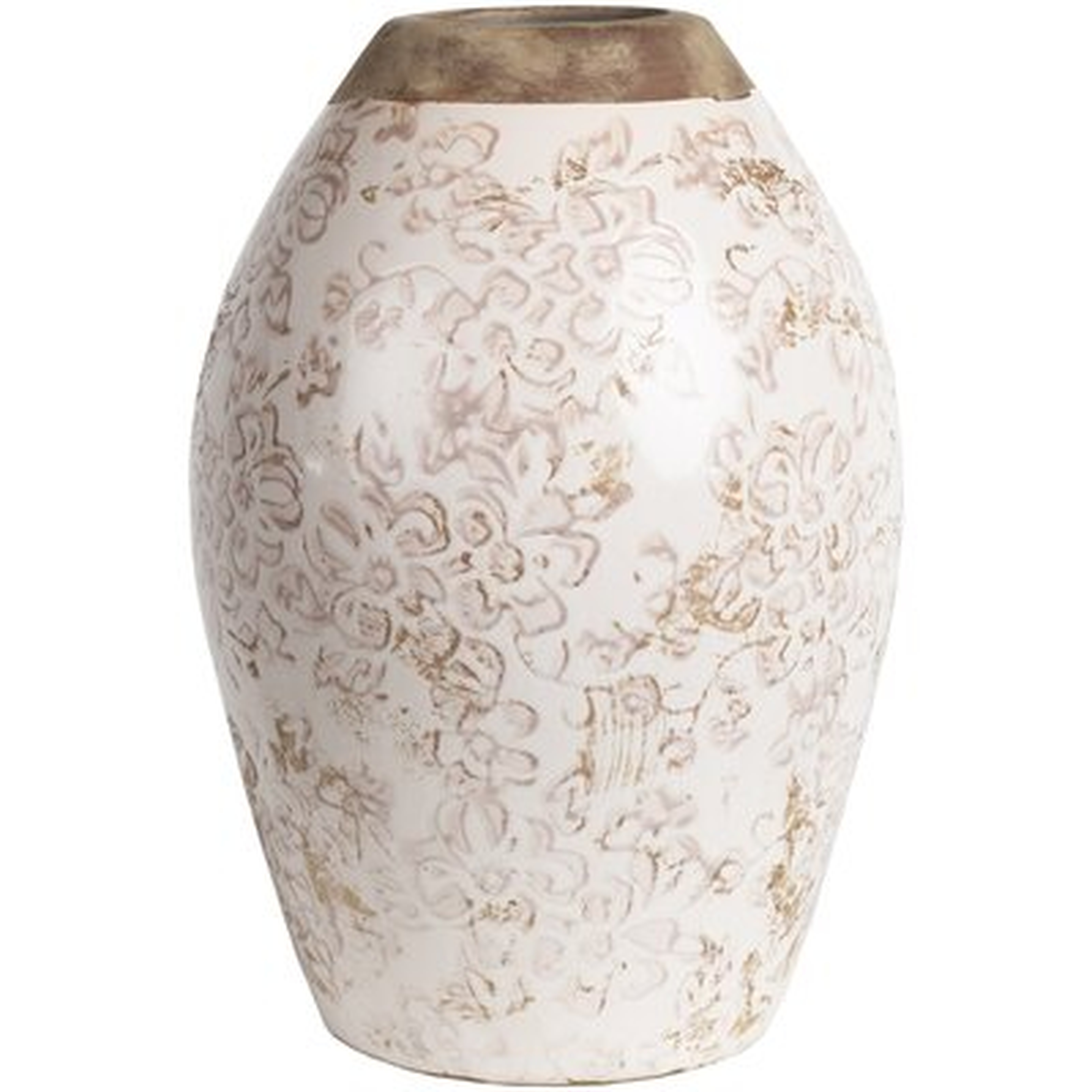 Bartsch Transitional Ivory, Brown Vase - Wayfair