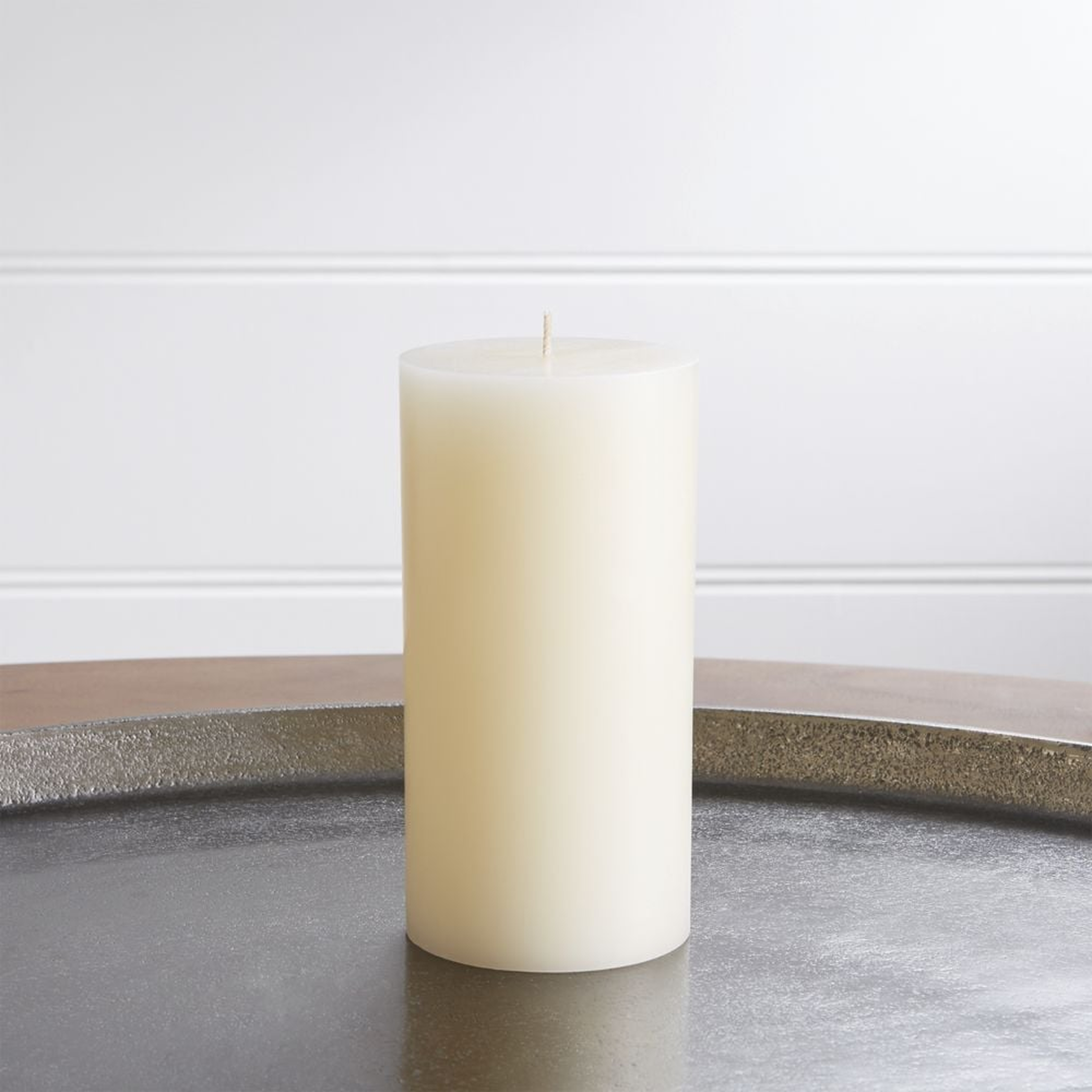 Ivory Pillar Candle 3"x6" - Crate and Barrel