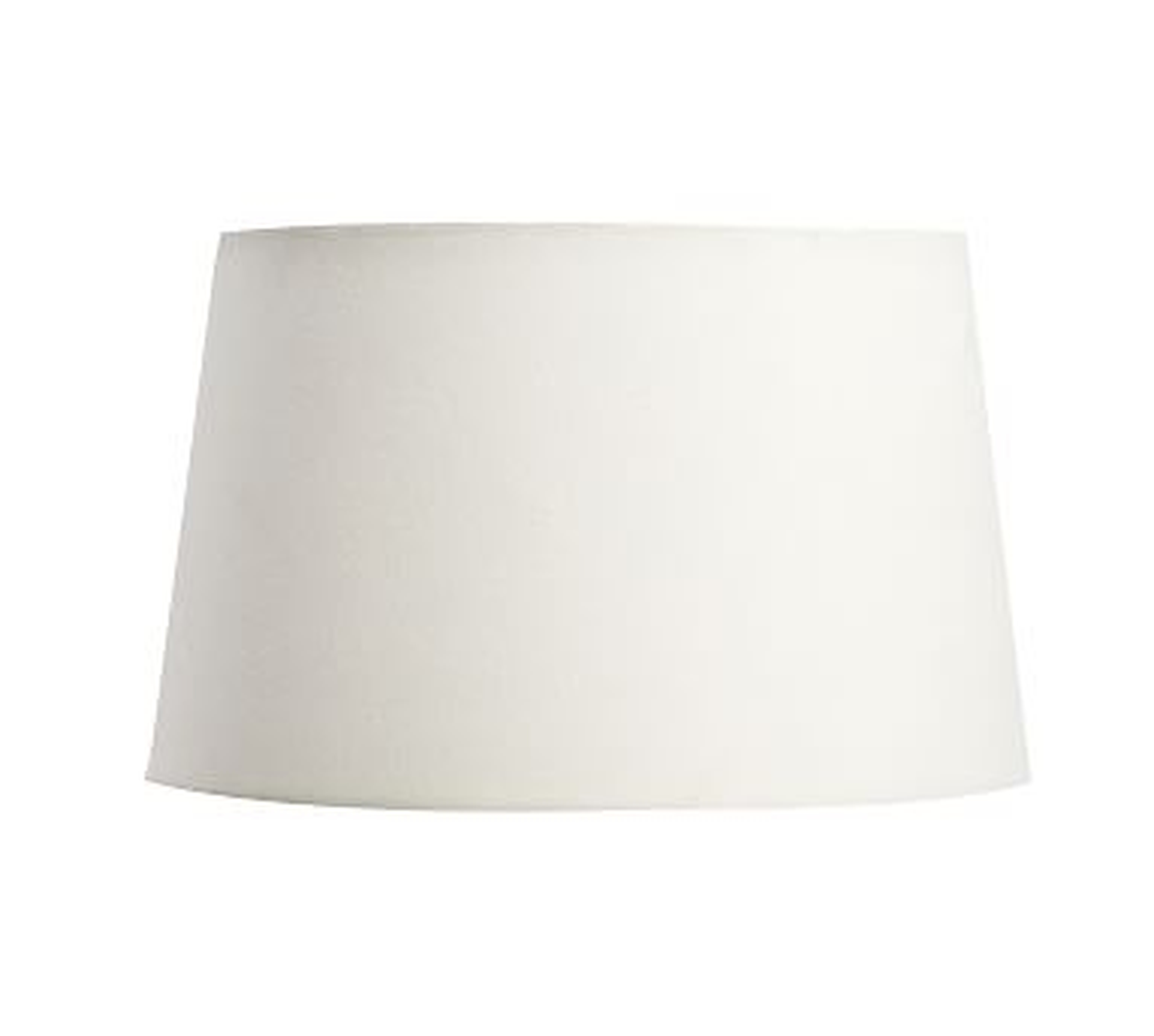 Gallery Tapered Linen Drum Shade, Small, White - Pottery Barn