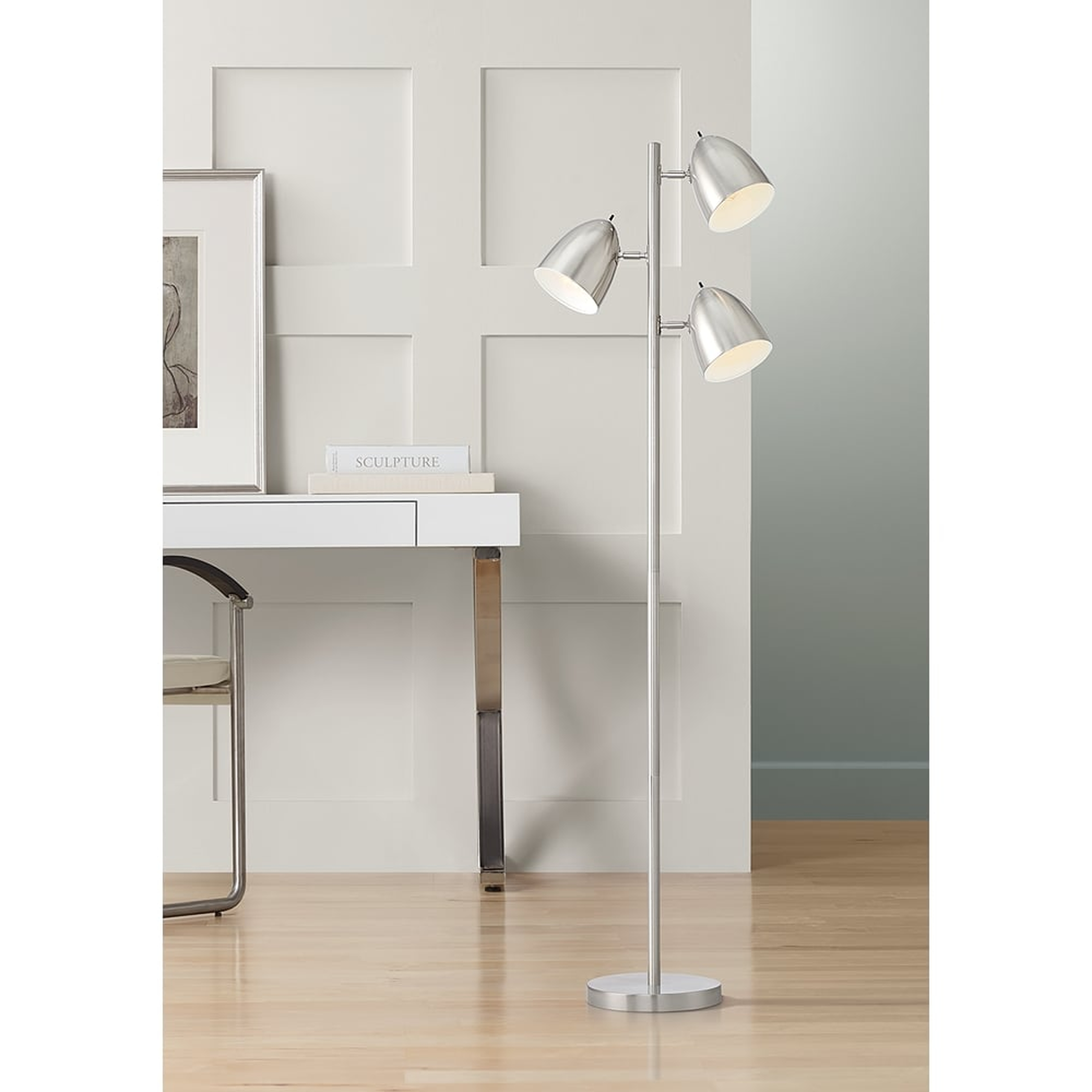 Aaron 3-Light Tree Brushed Nickel Floor Lamp - Style # 41A89 - Lamps Plus