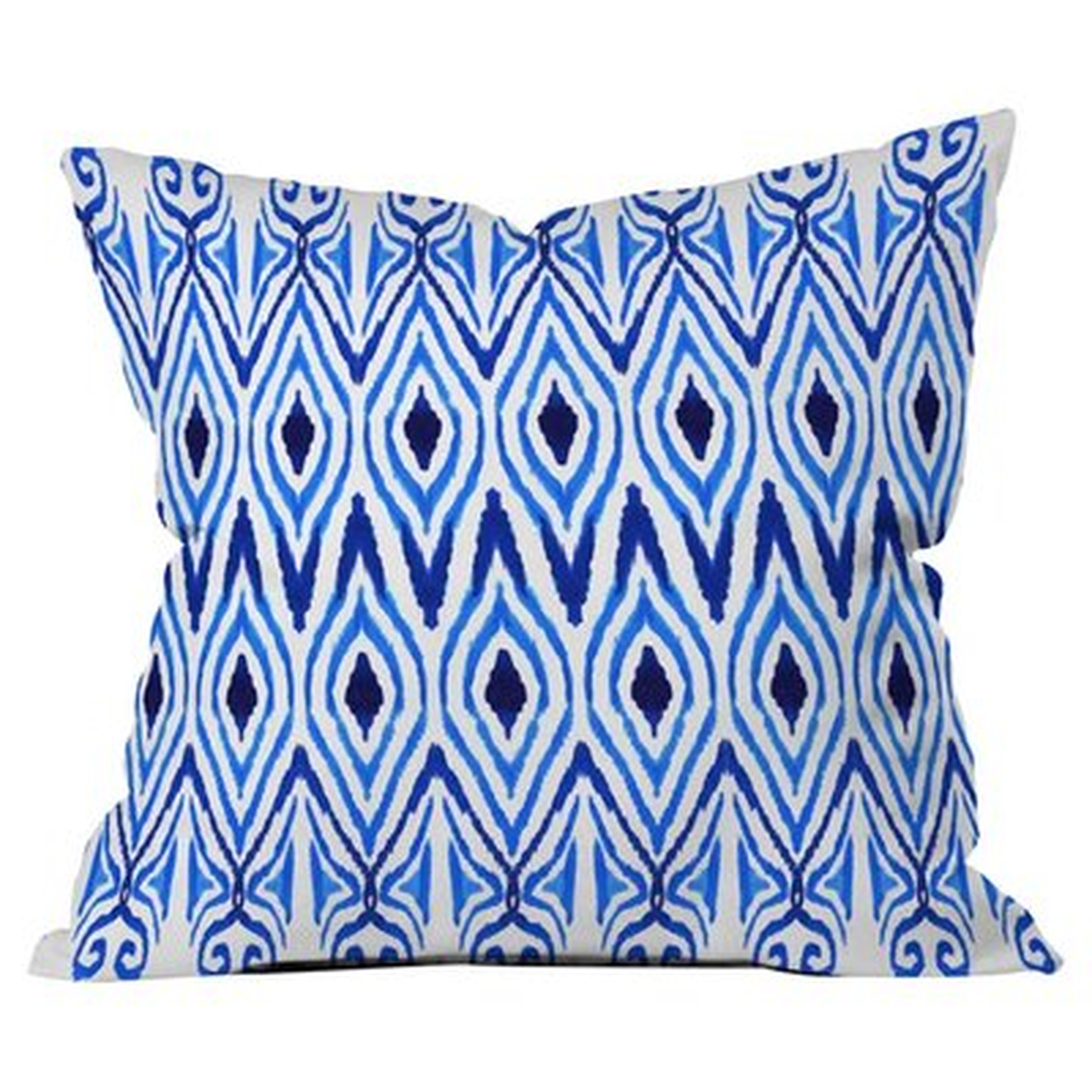 Ikat Blue Pillow - Wayfair