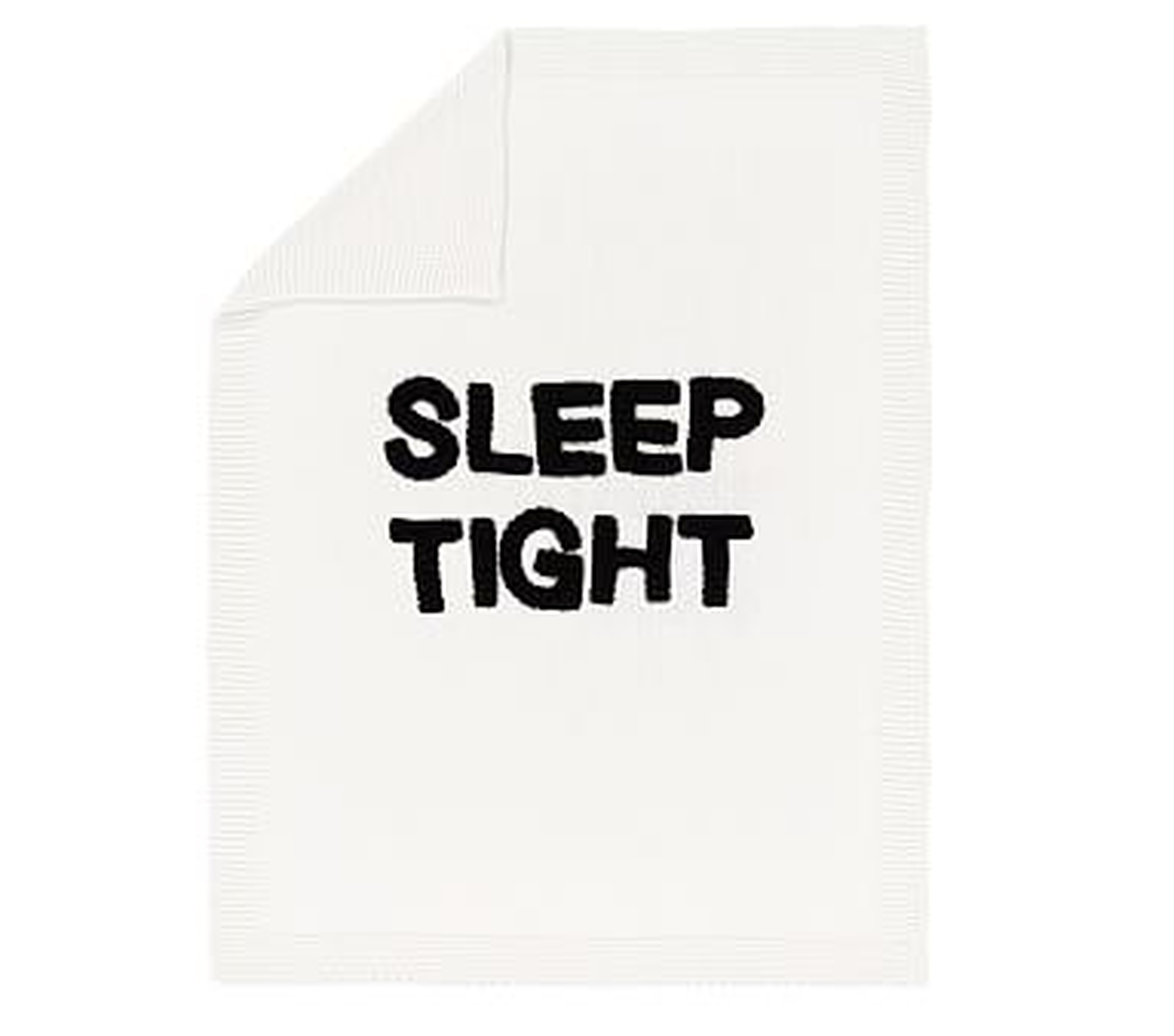 Sleep Tight Baby Blanket , Black/white - Pottery Barn Kids