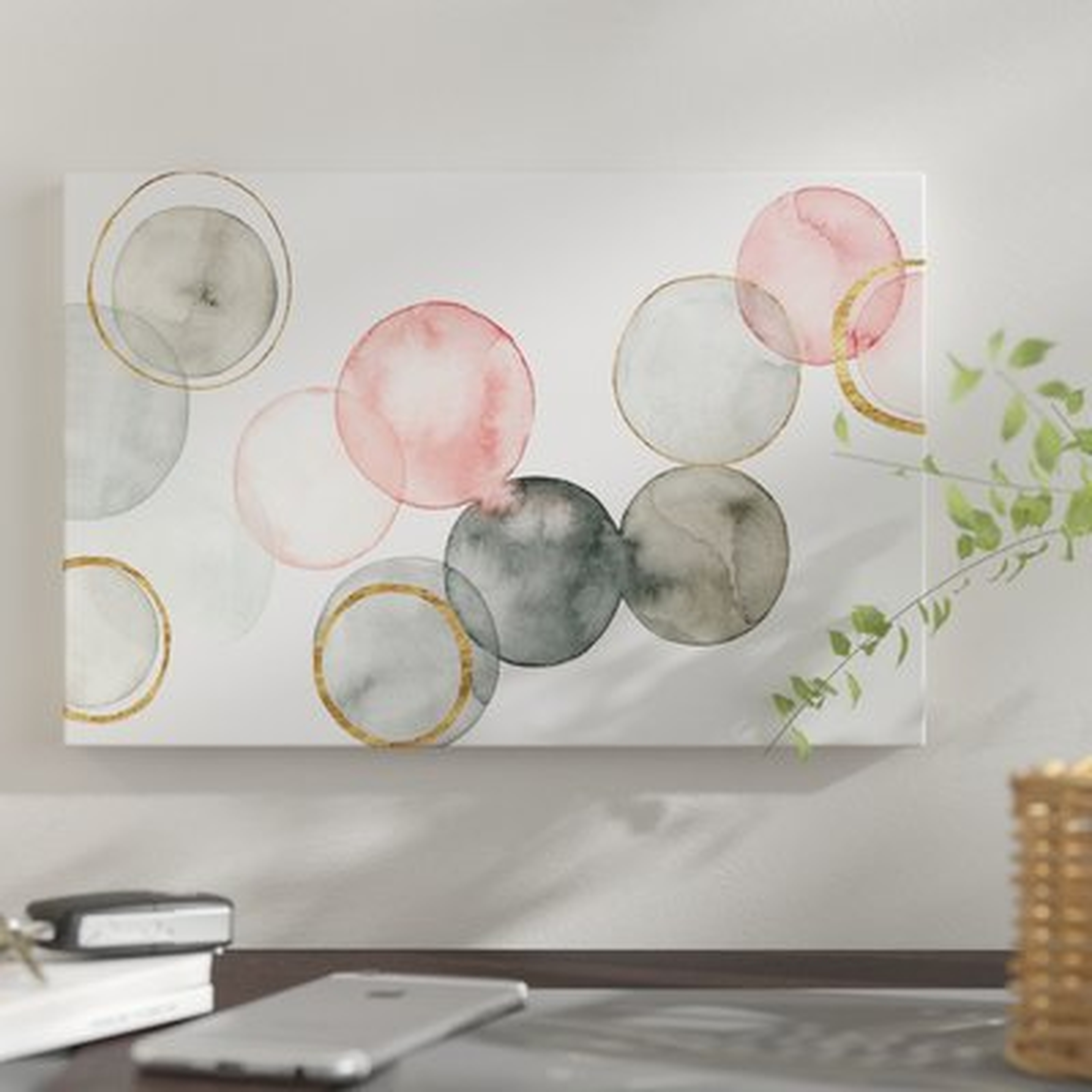 Gilded Spheres II - Wrapped Canvas Graphic Art Print - AllModern