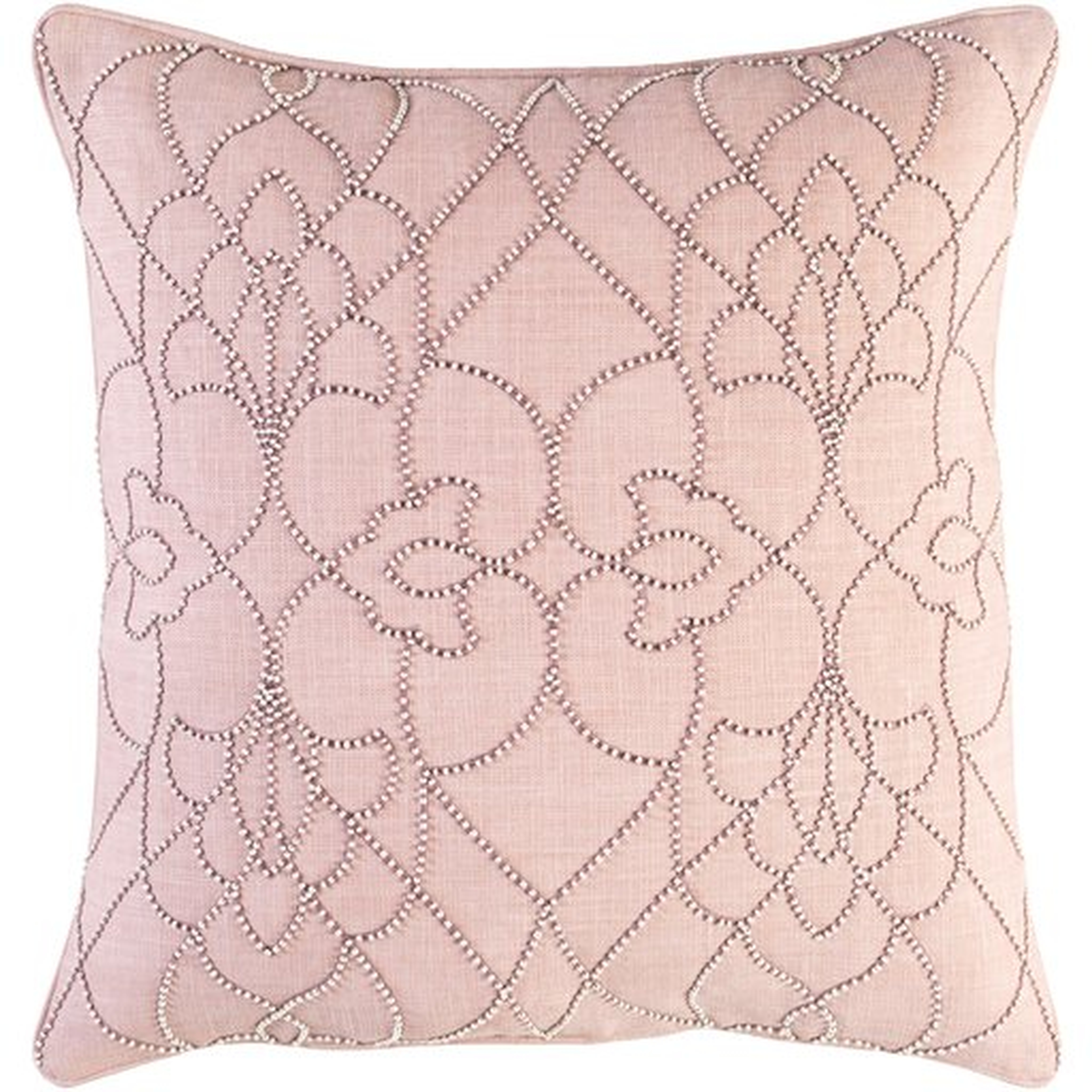 Dotted Pirouette Throw Pillow, 18" x 18", with down insert - Surya