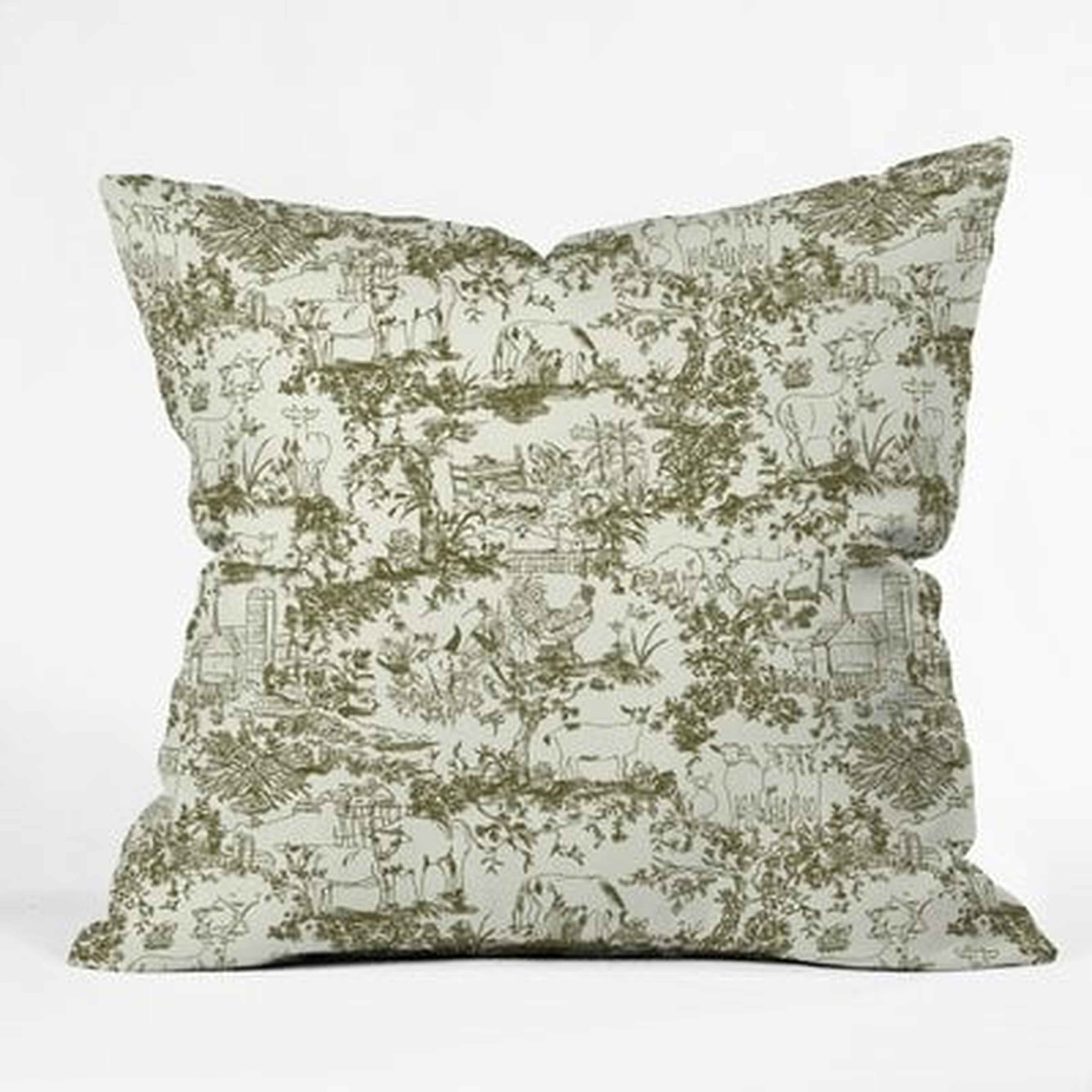 Rachelle Roberts Farm Land Toile Throw Pillow - Wayfair