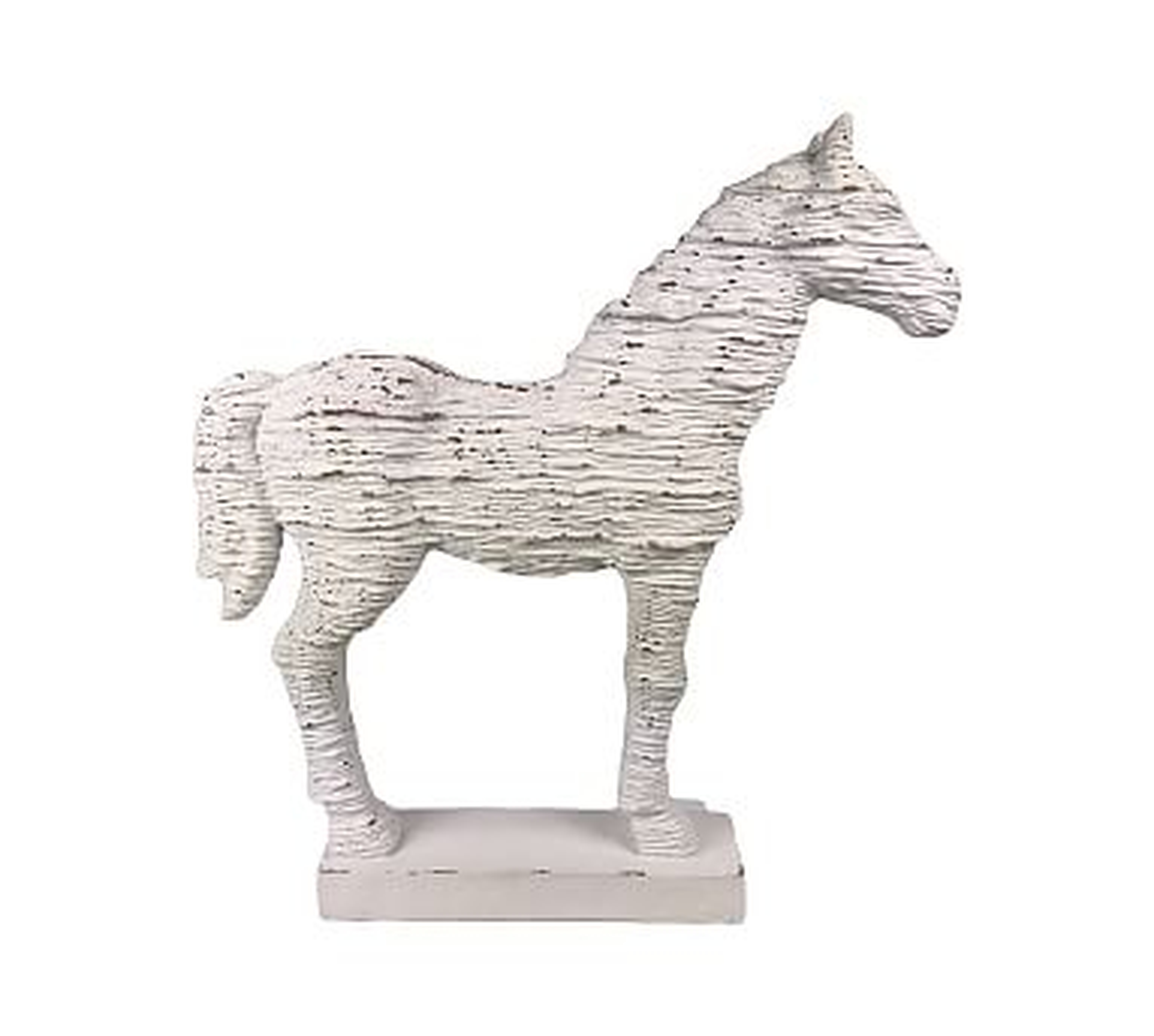 Horse Garden Object, White, 19" x 4" x 20" - Pottery Barn