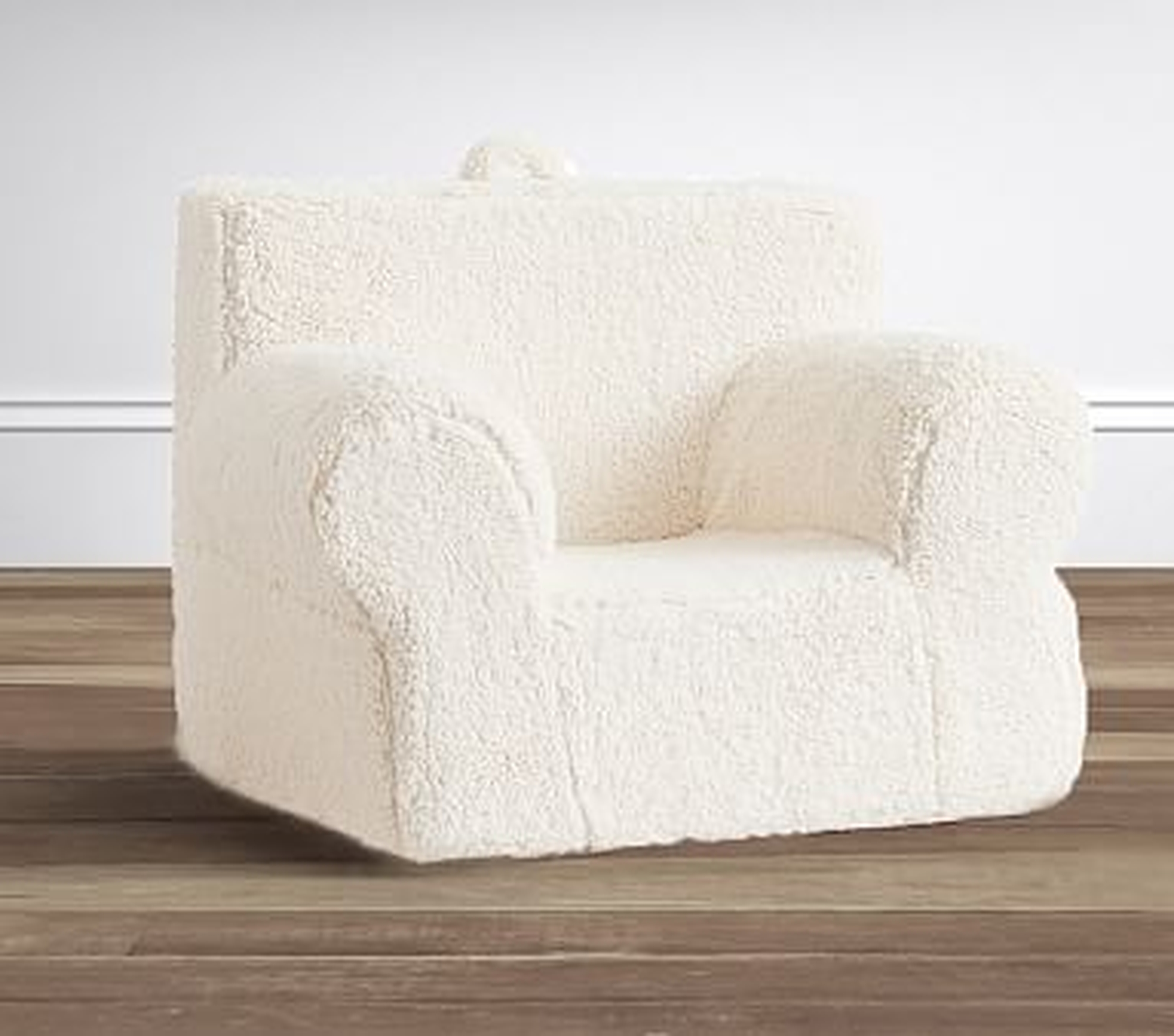 Oversized Anywhere Chair(R), Cream Cozy Sherpa - Pottery Barn Kids