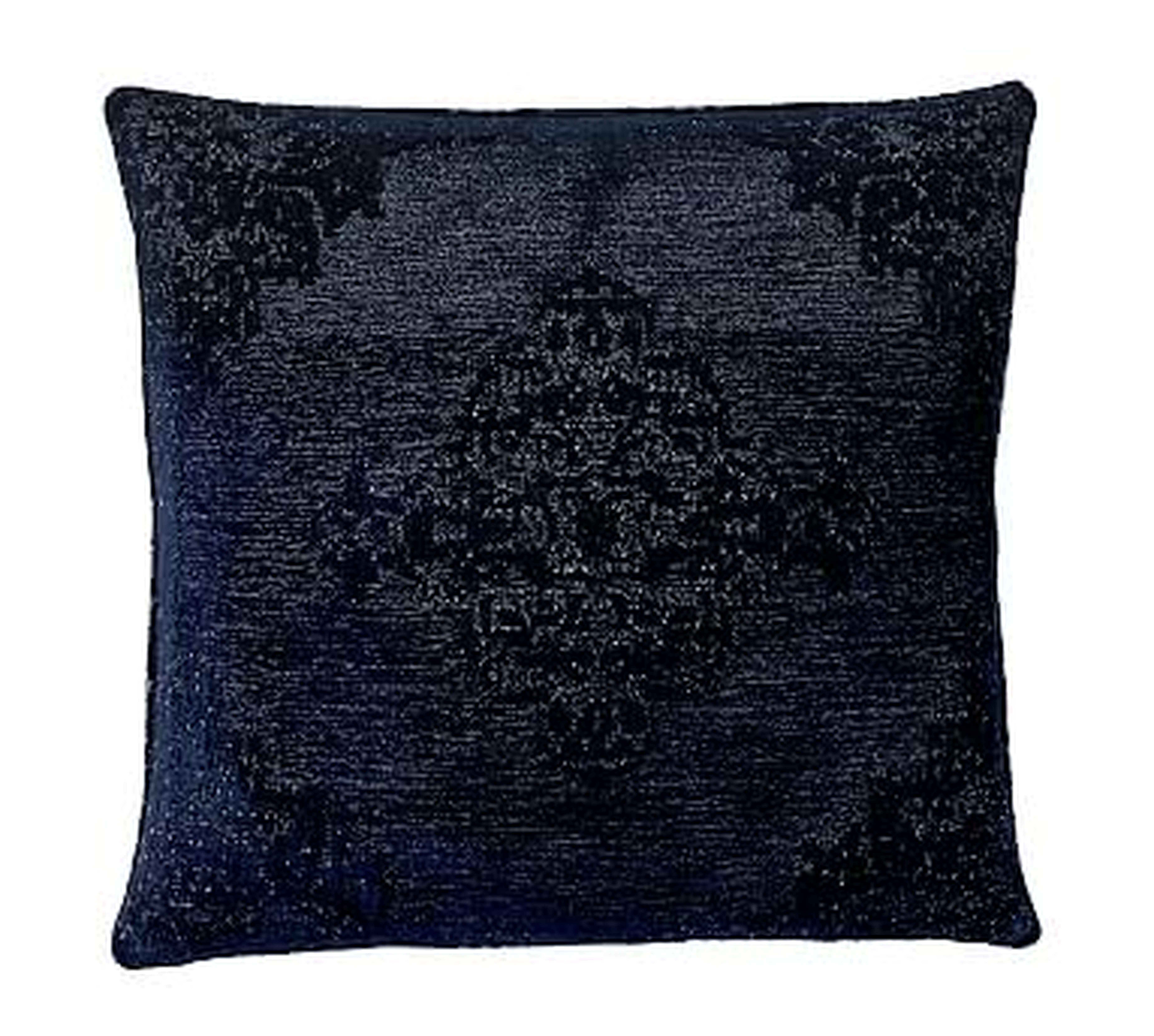 Maddie Textured Pillow Cover, 22", Indigo - Pottery Barn