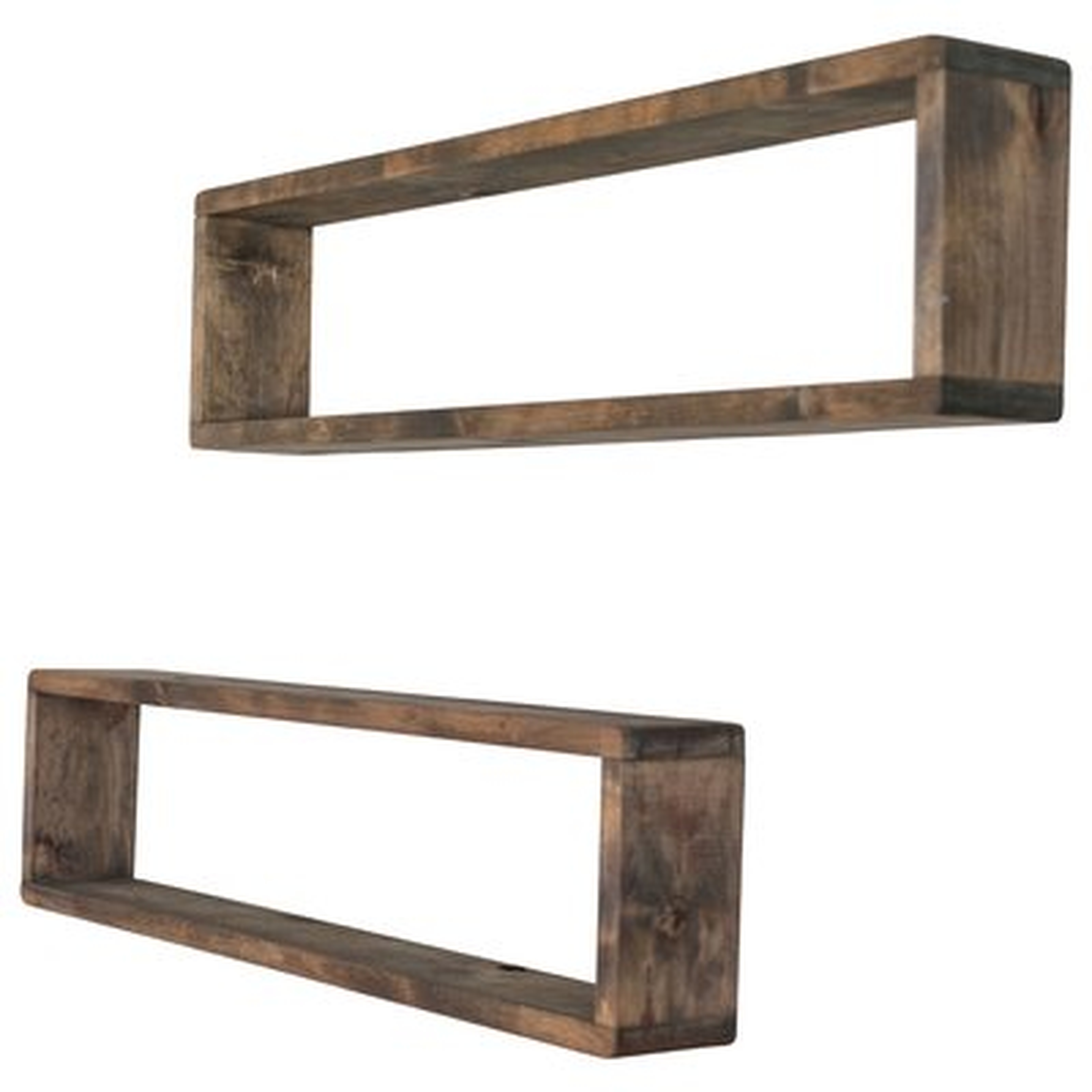 Hampden Stackable Long Box Wall Shelf (Set of 2) - Wayfair