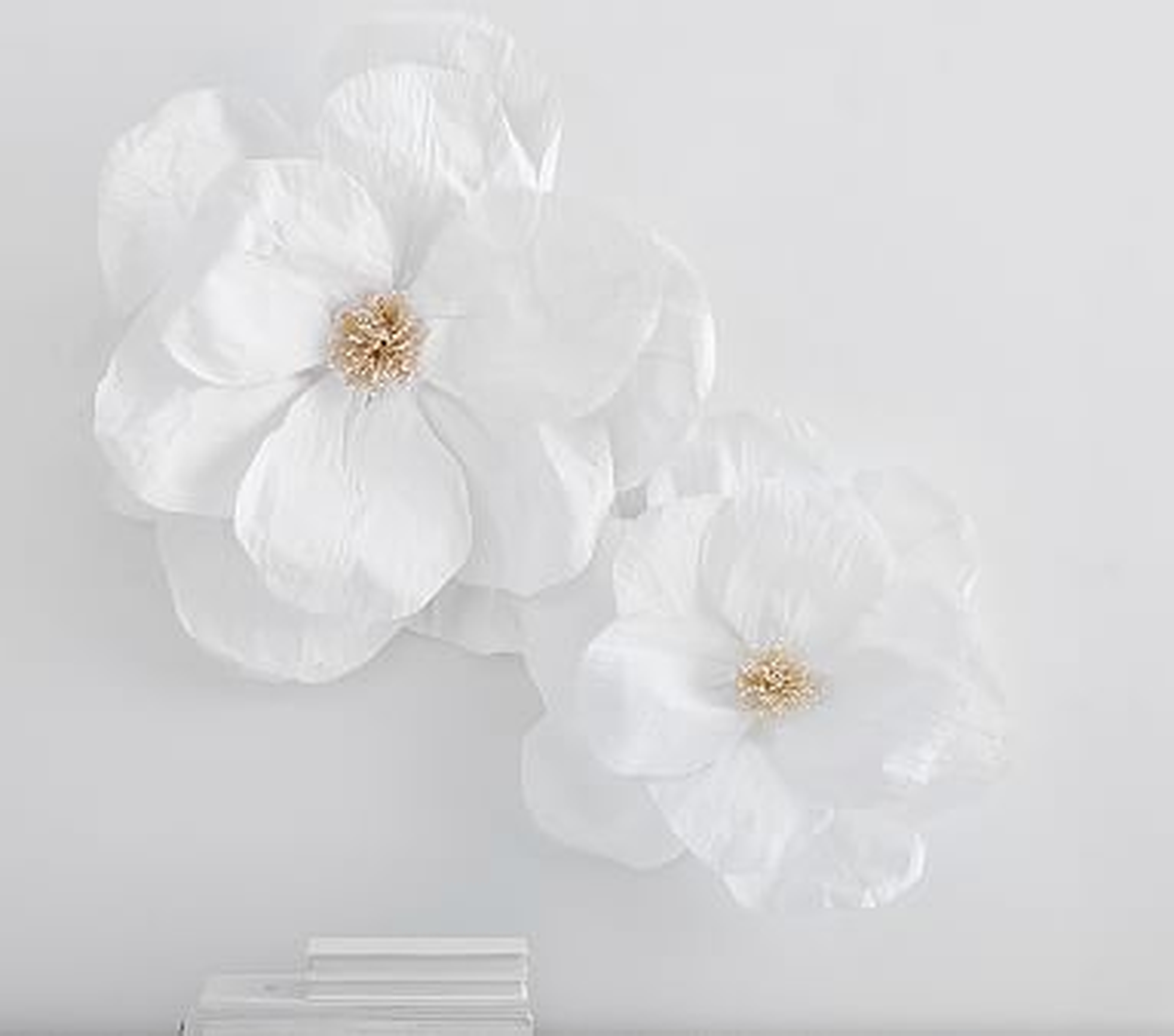 Jumbo Crepe Paper Flowers, Set of 2, White - Pottery Barn Kids