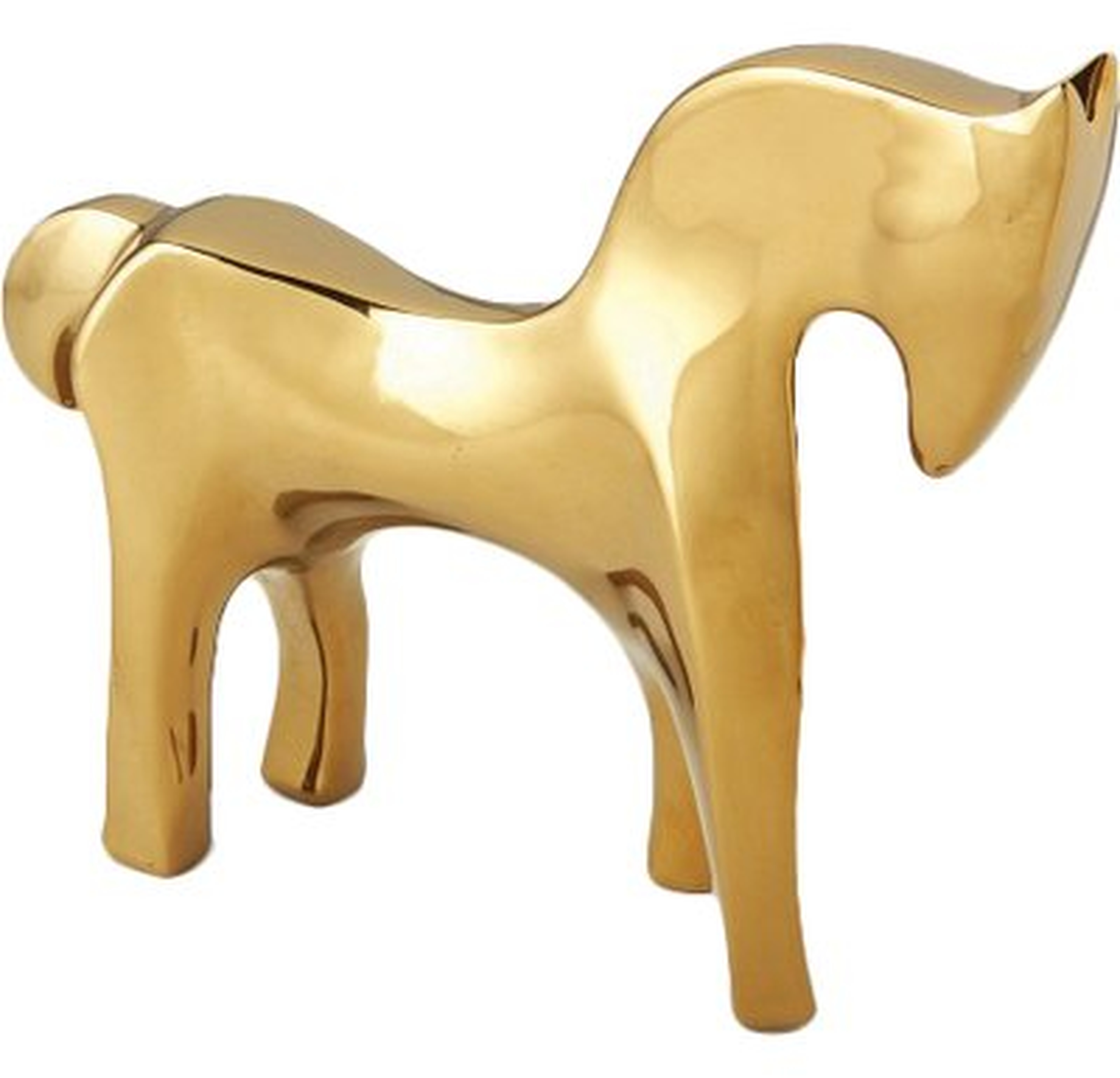 Twinspur Gold Horse Figurine - Wayfair