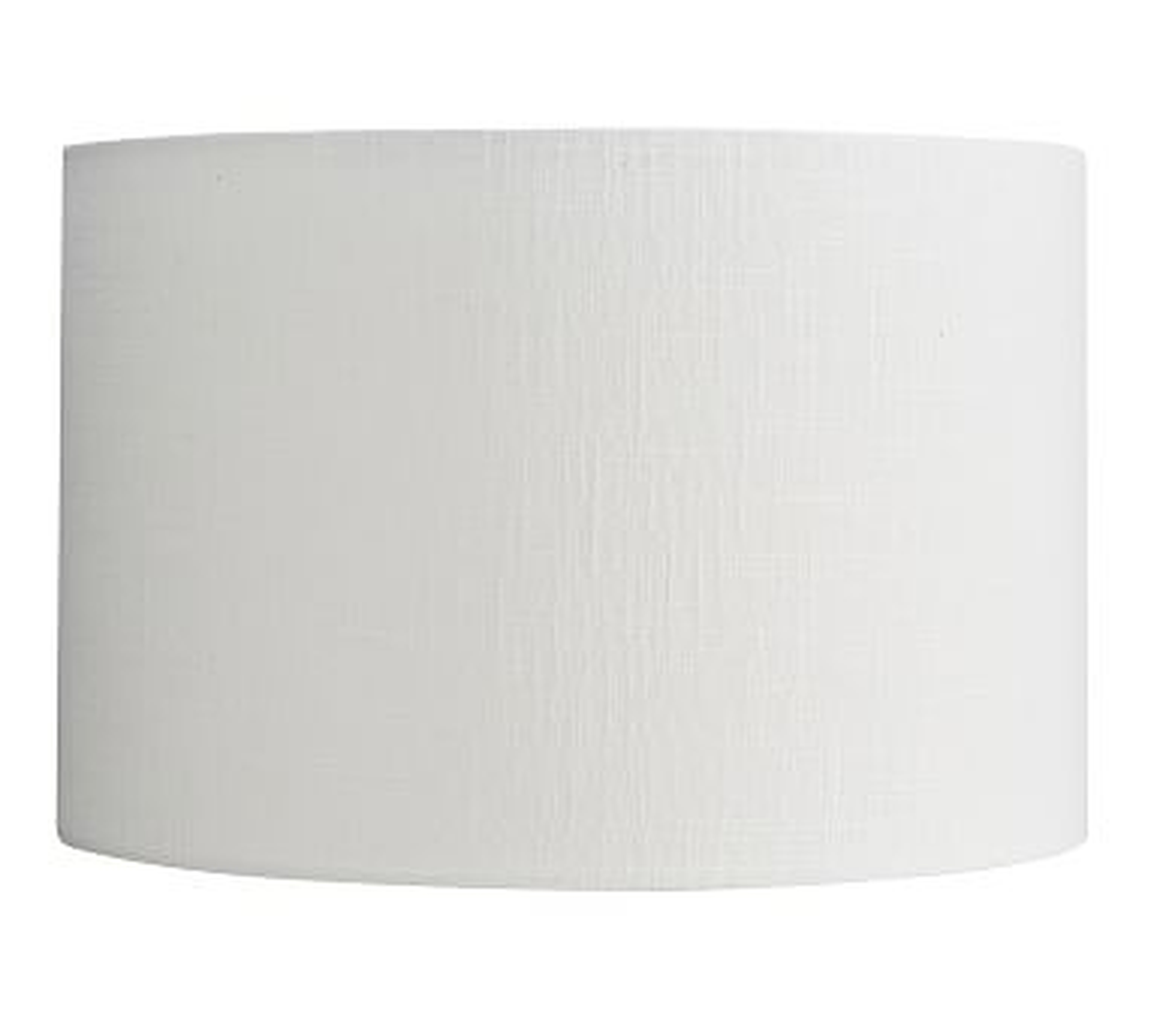 Textured Gallery Straight Sided Shade, Large, White - Pottery Barn