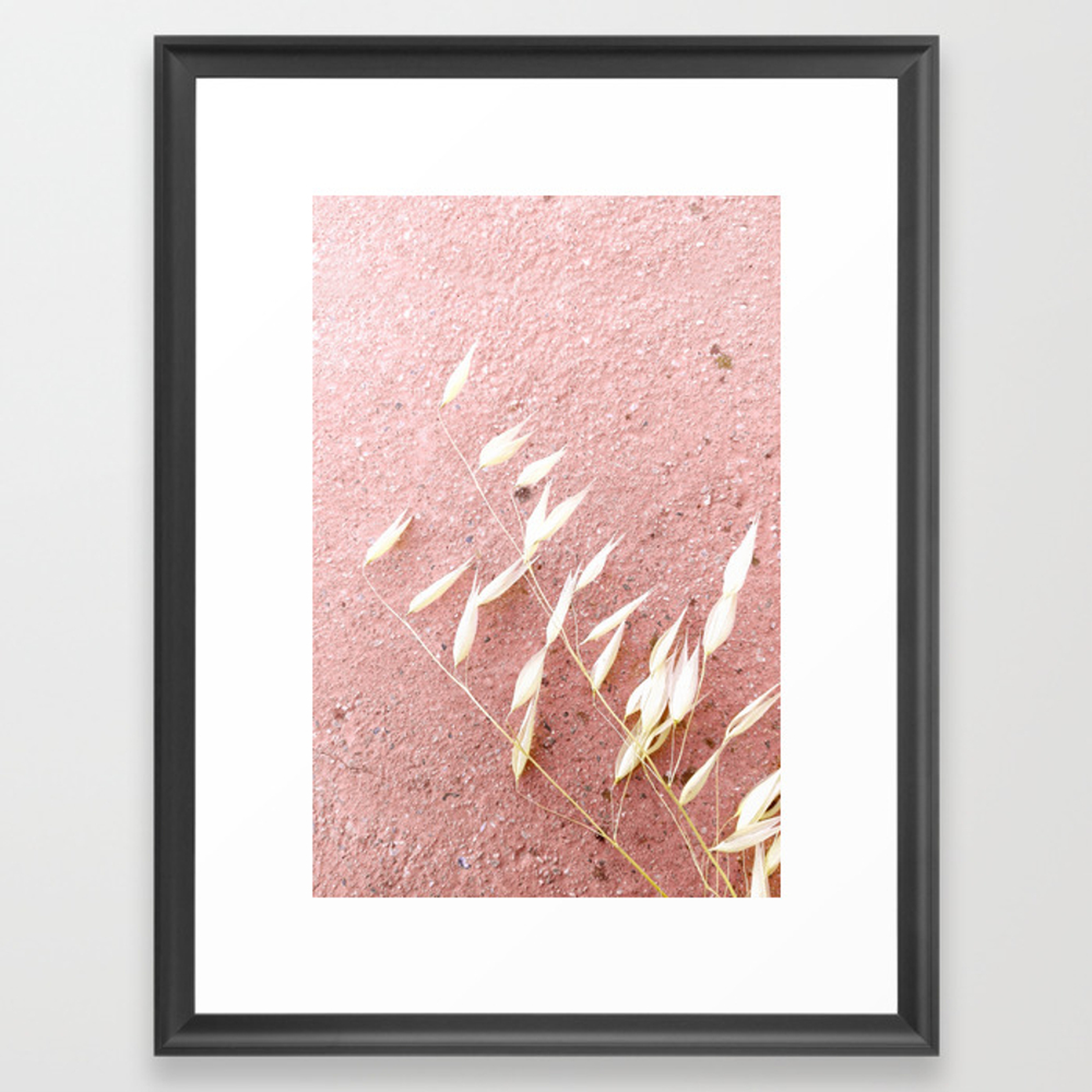 Blush Pink Plant Framed Art Print by Printsproject - Society6