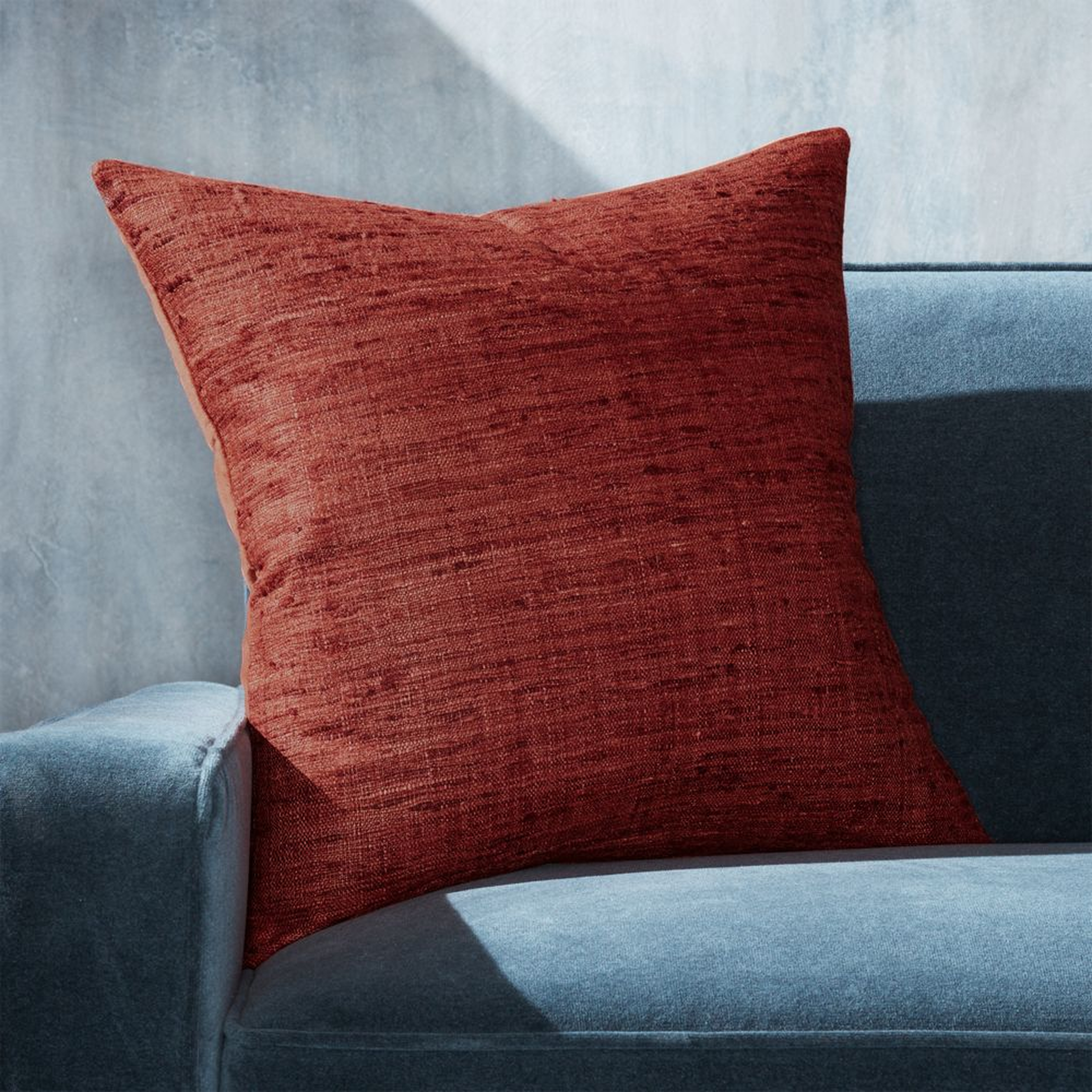 Trevino Cinnabar Pillow with Down-Alternative Insert 20" - Crate and Barrel