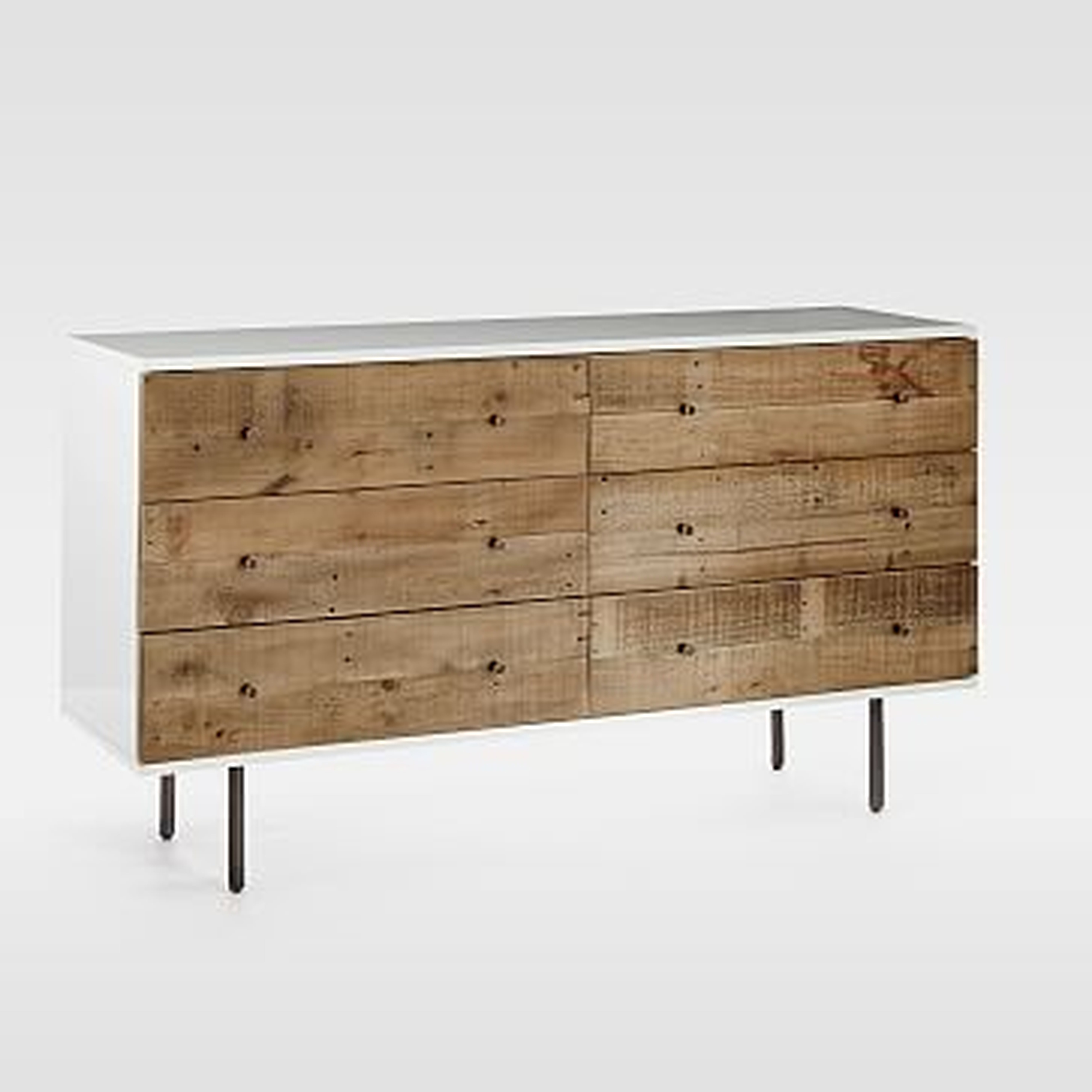 Reclaimed Wood + Lacquer Storage 6-Drawer Dresser, Reclaimed Pine, Gray Wash - West Elm