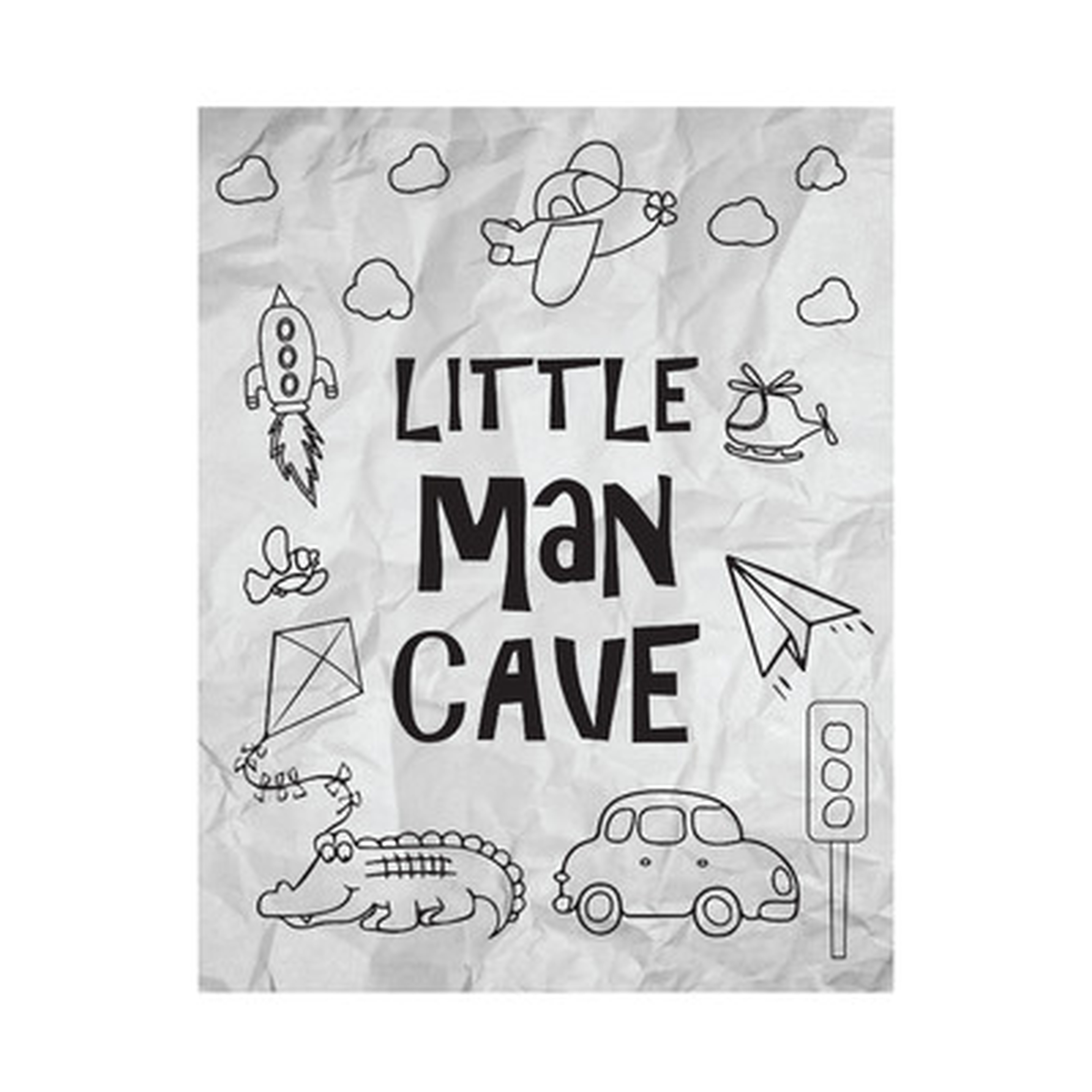 Little Man Cave Paper Print - Wayfair