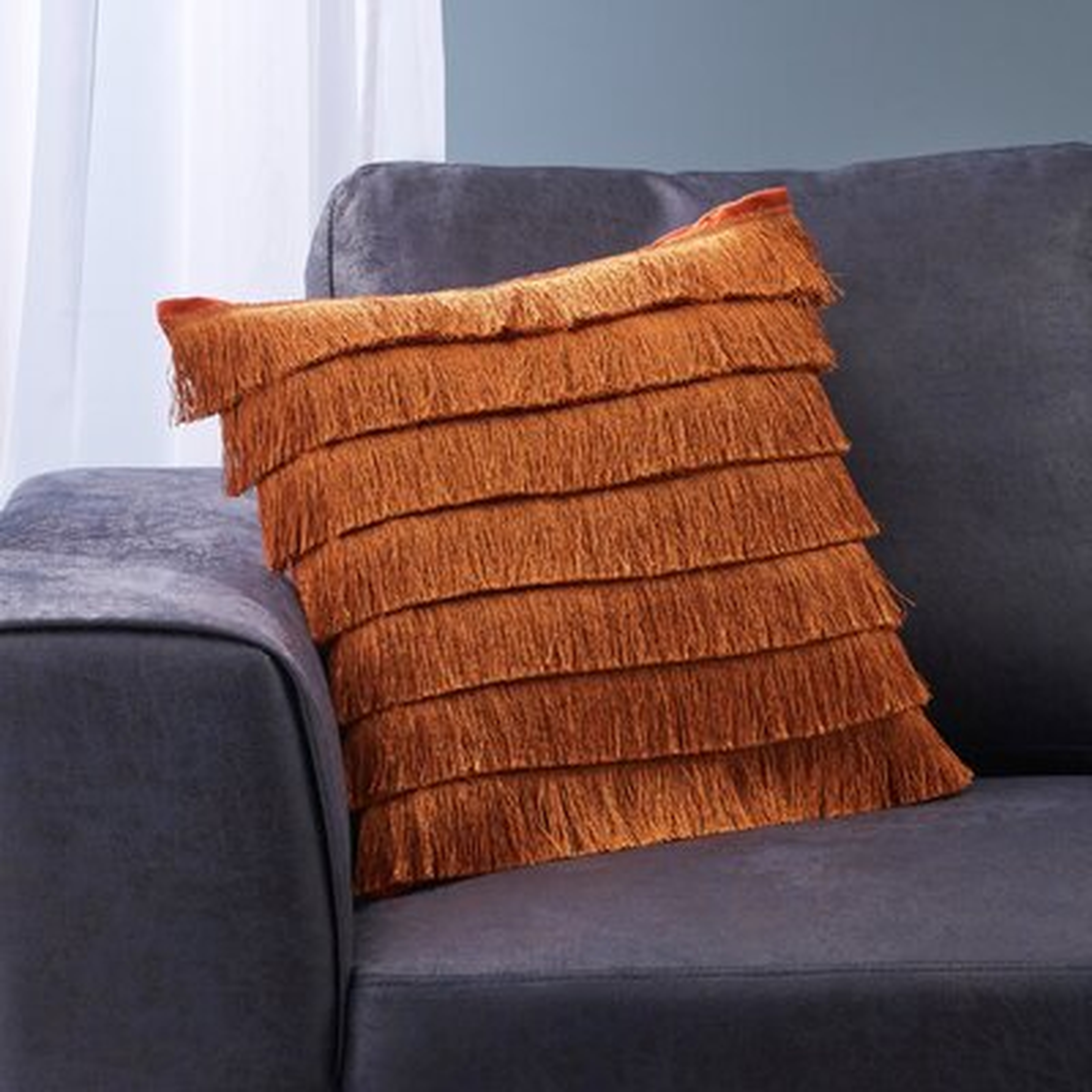Metzger Throw Pillow Cover, Rust - Wayfair