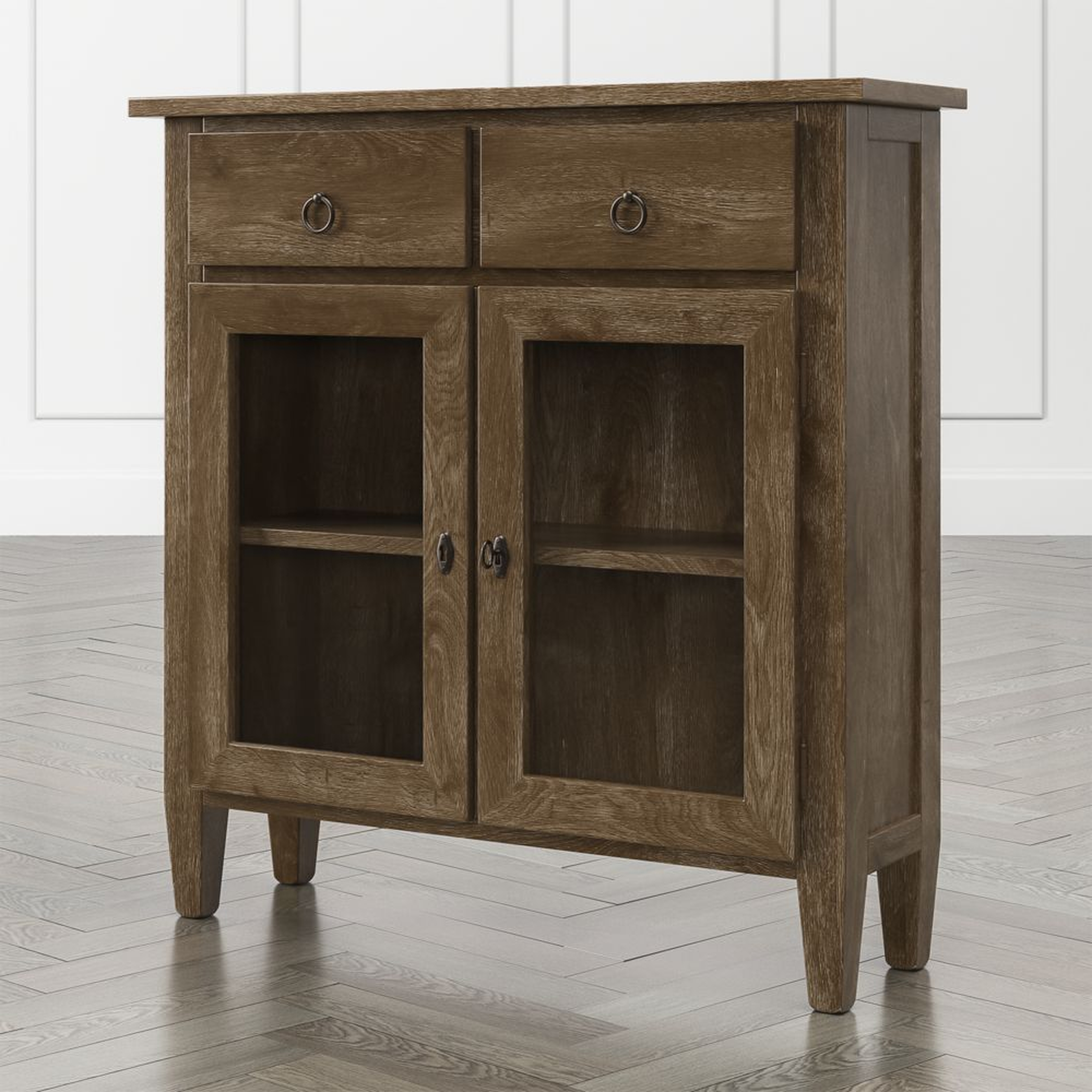 Stretto Nero Noce Entryway Cabinet - Crate and Barrel