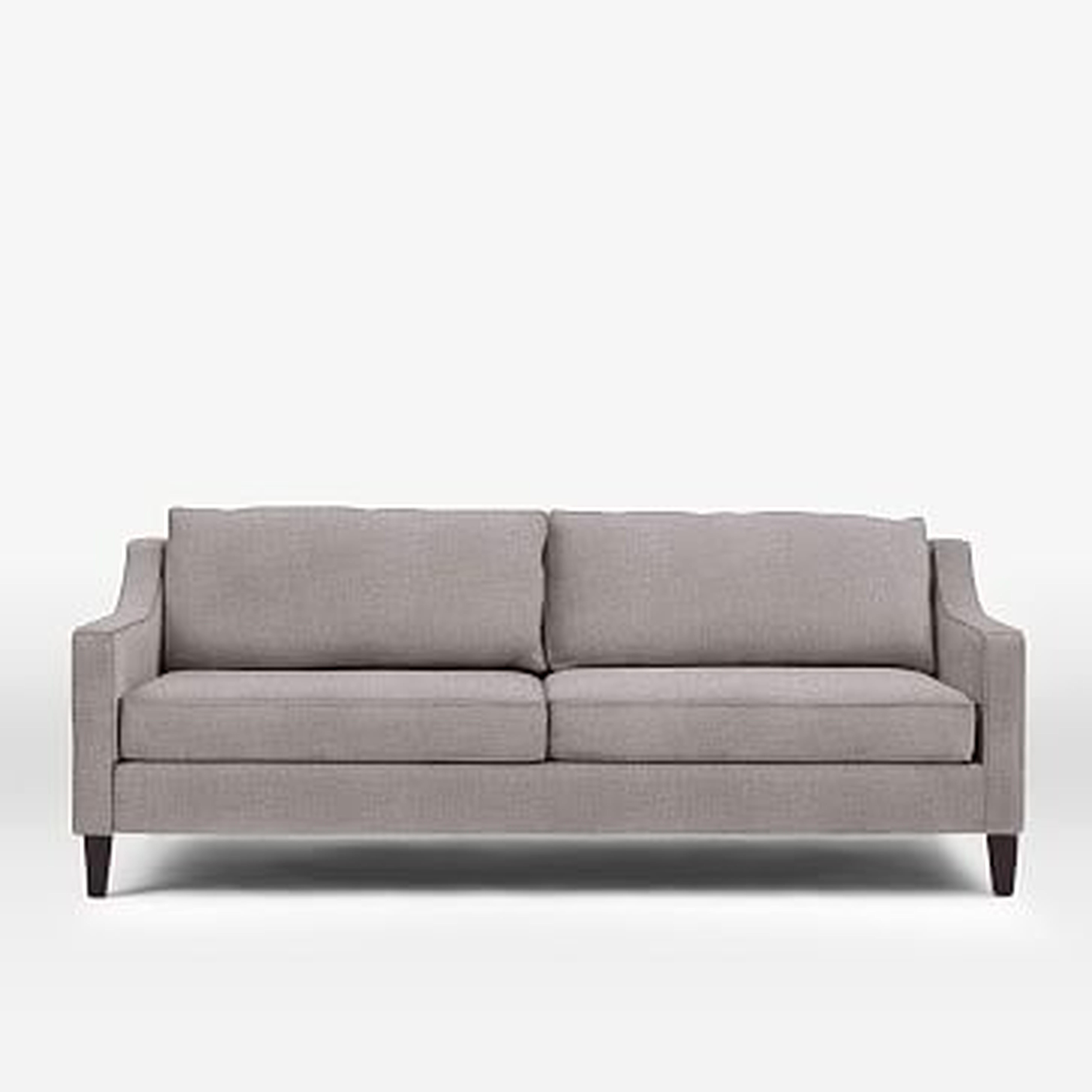 Paidge 86.5" Grand Sofa, Poly, Linen Weave, Platinum, Cone Pecan - West Elm