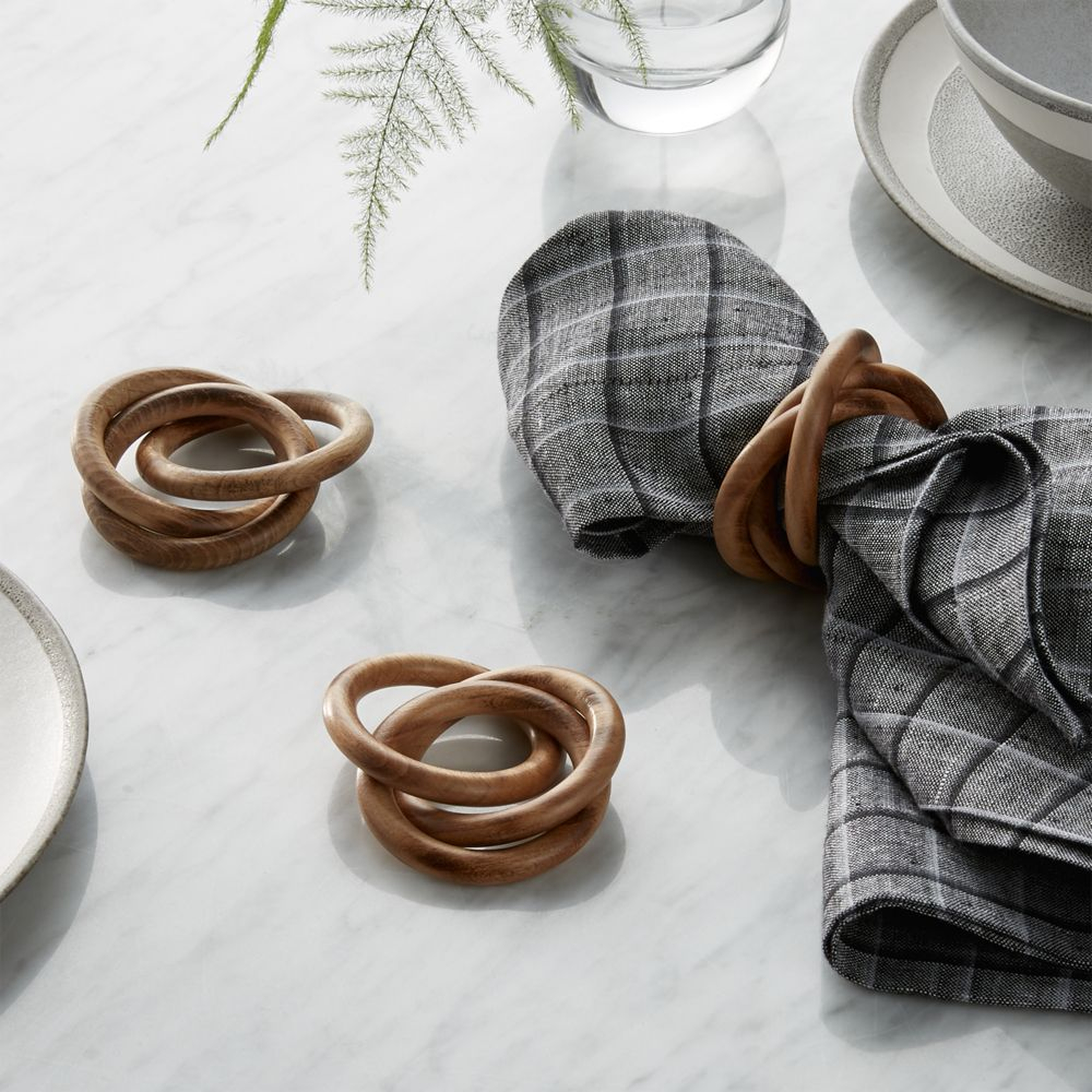 3-Ring Wood Napkin Ring - Crate and Barrel