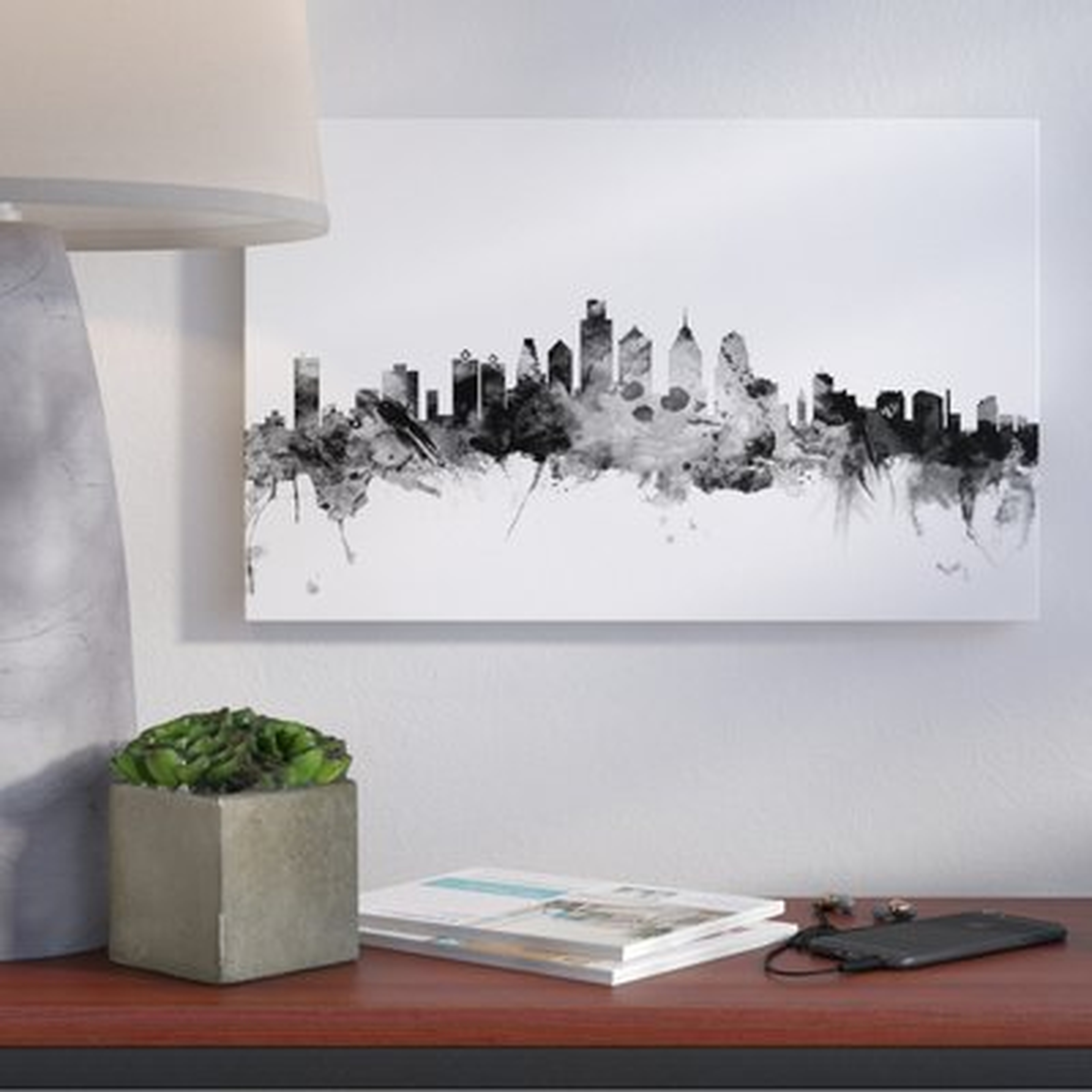 'Philadelphia PA Skyline' Graphic Art on Wrapped Canvas - Wayfair