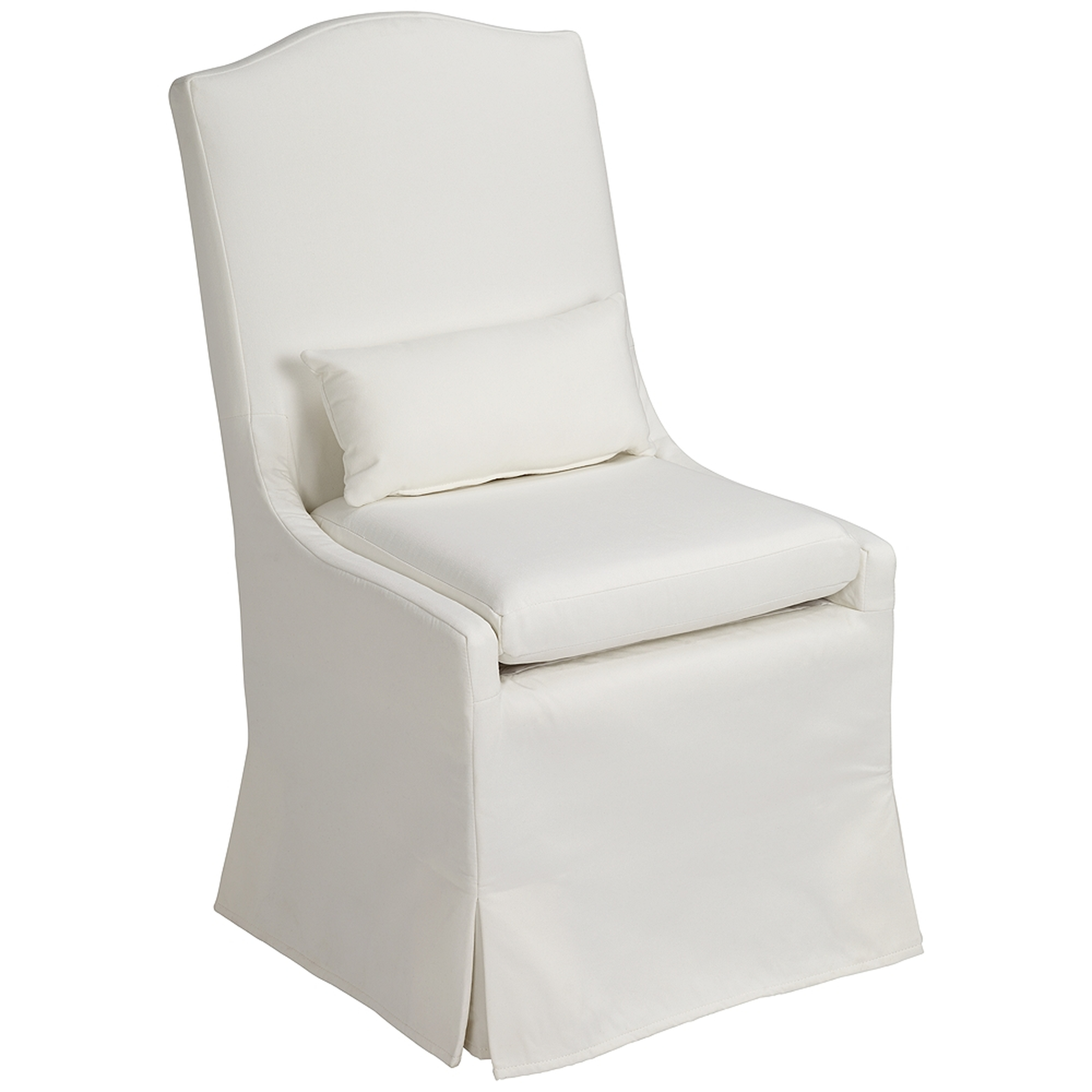 Juliete Peyton Pearl Slipcover Dining Chair - Style # 24V89 - Lamps Plus