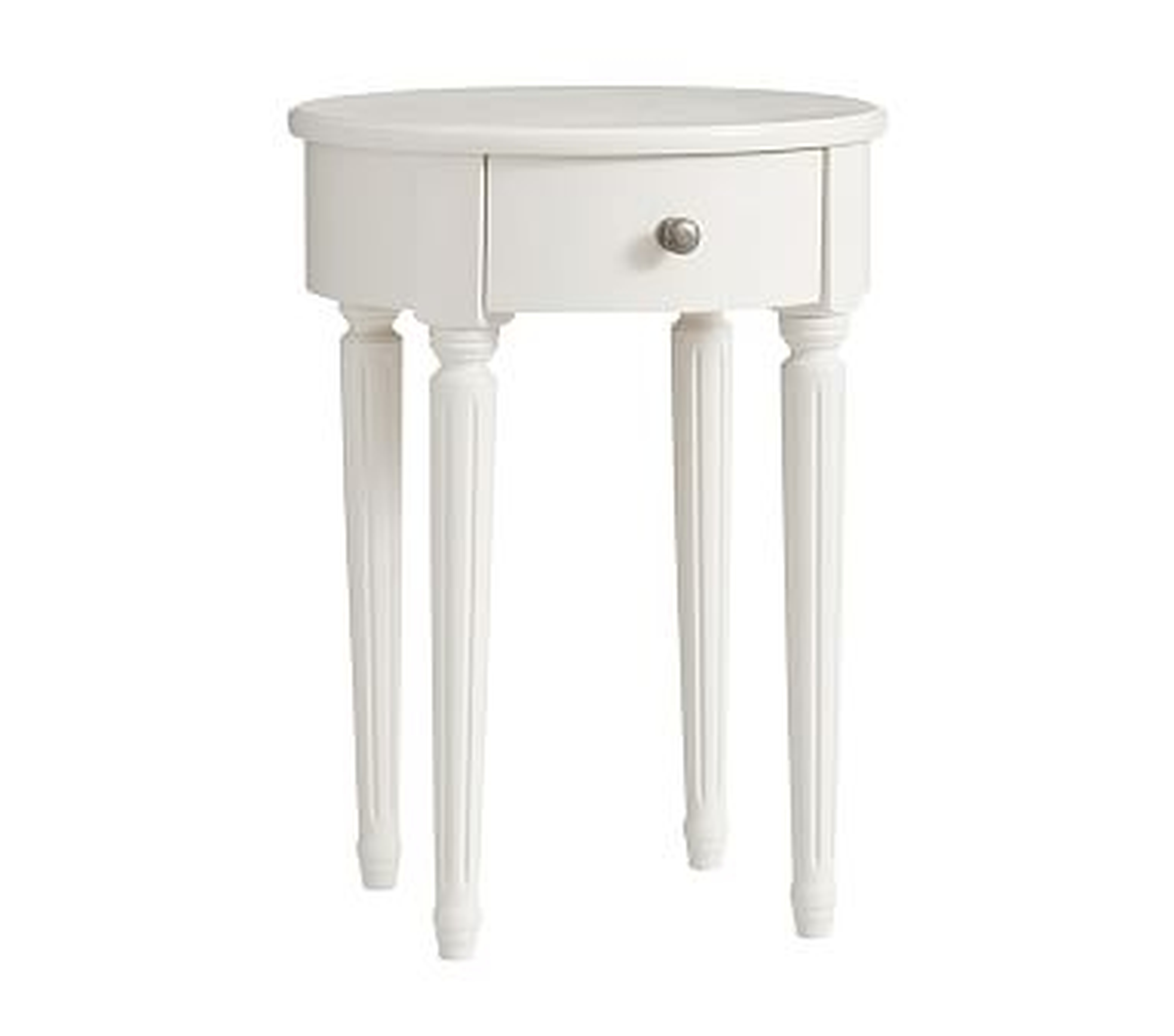 Blythe Round Side Table, French White - Pottery Barn Kids