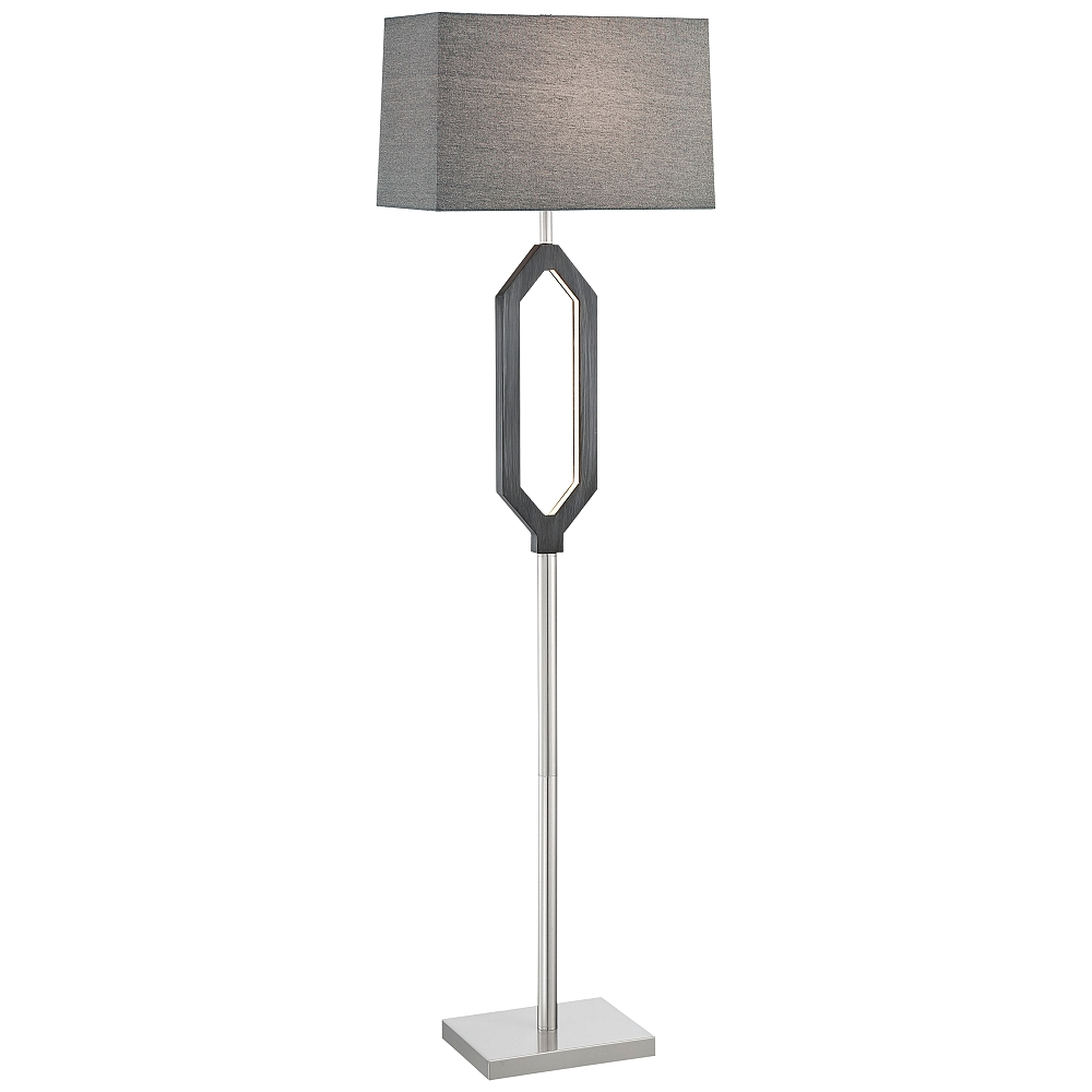 Desmond Charcoal Gray Floor Lamp w/ LED Night Light - Style # 69M28 - Lamps Plus