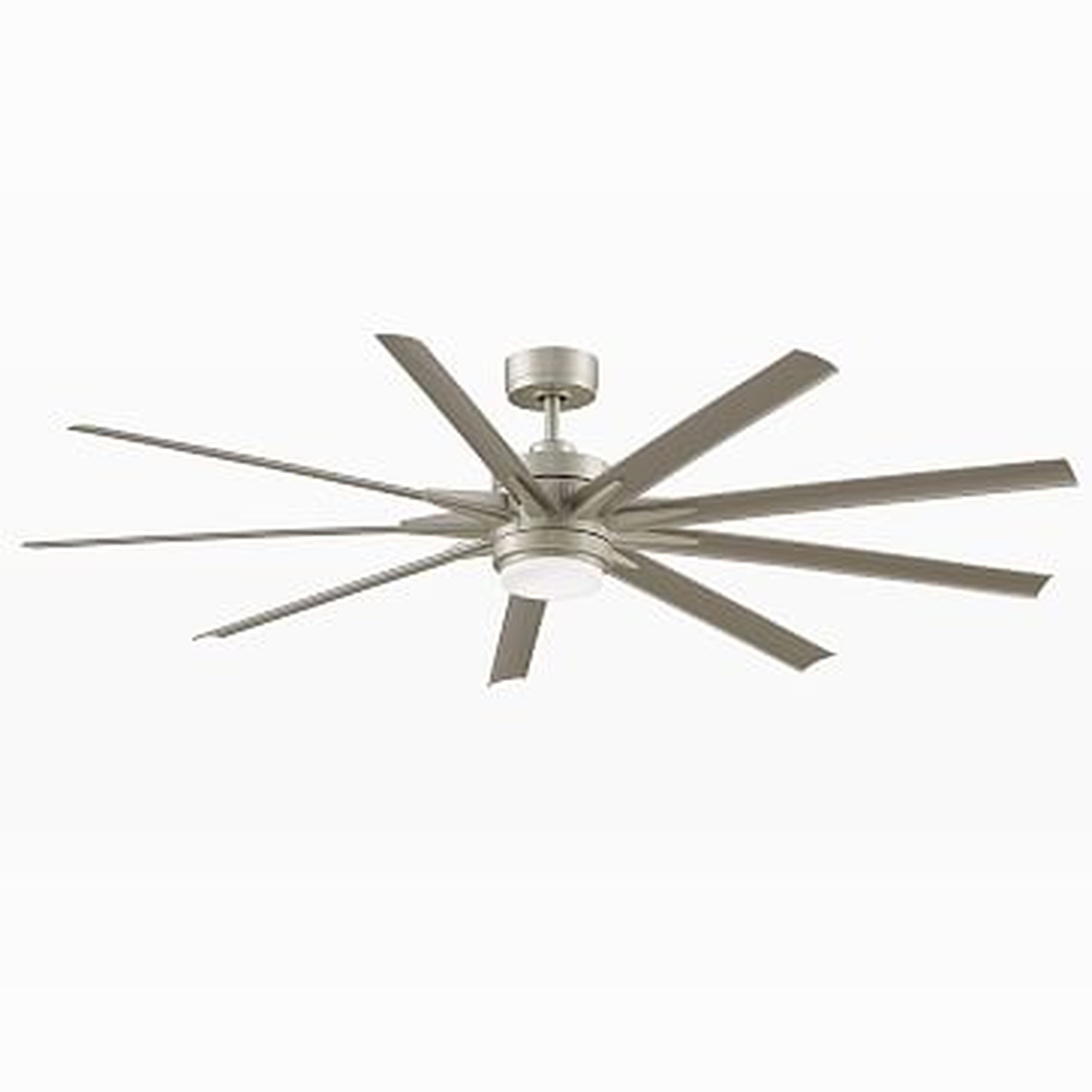 Modern LED Ceiling Fan, 72", Brushed Nickel - West Elm