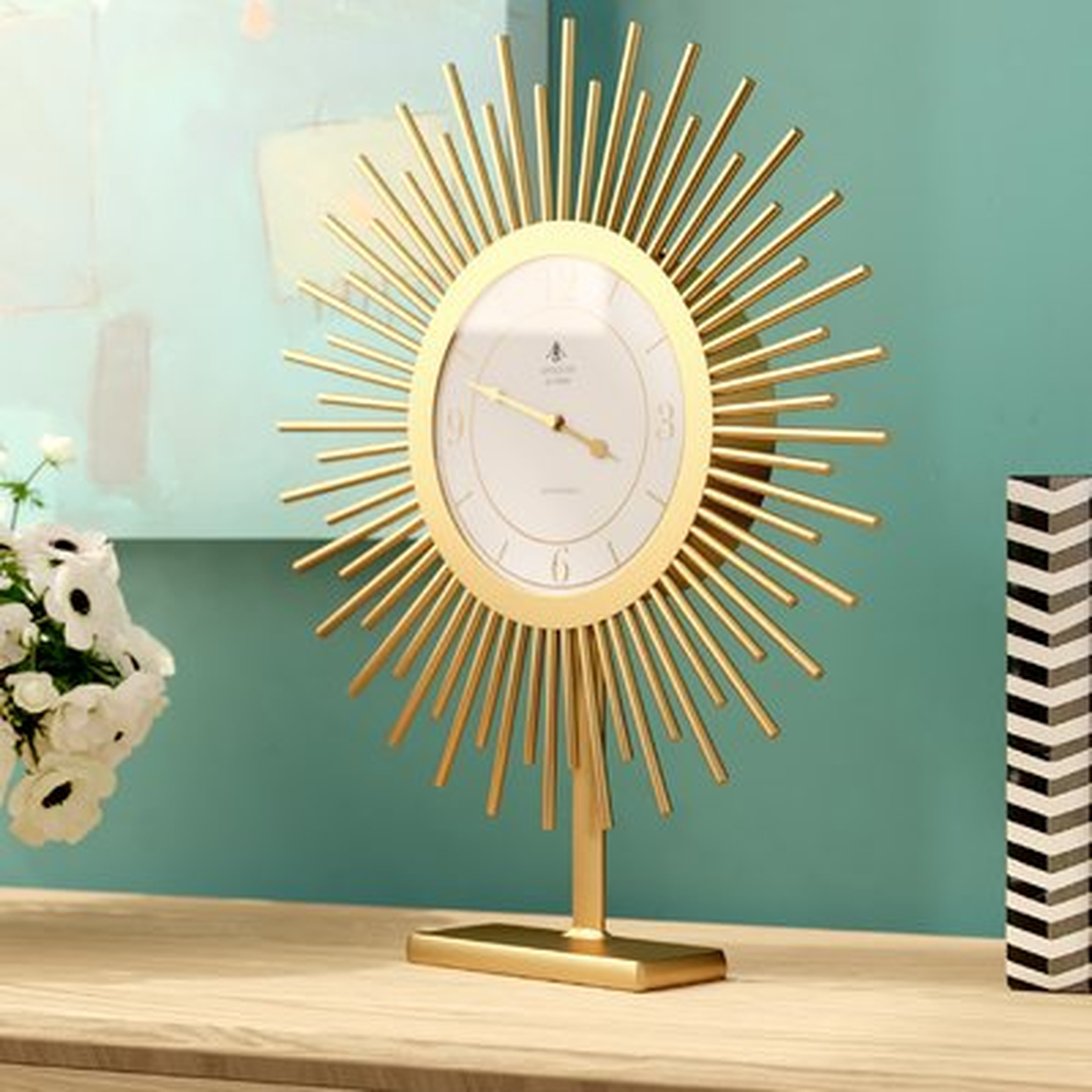 Gold Tabletop Clock - Wayfair