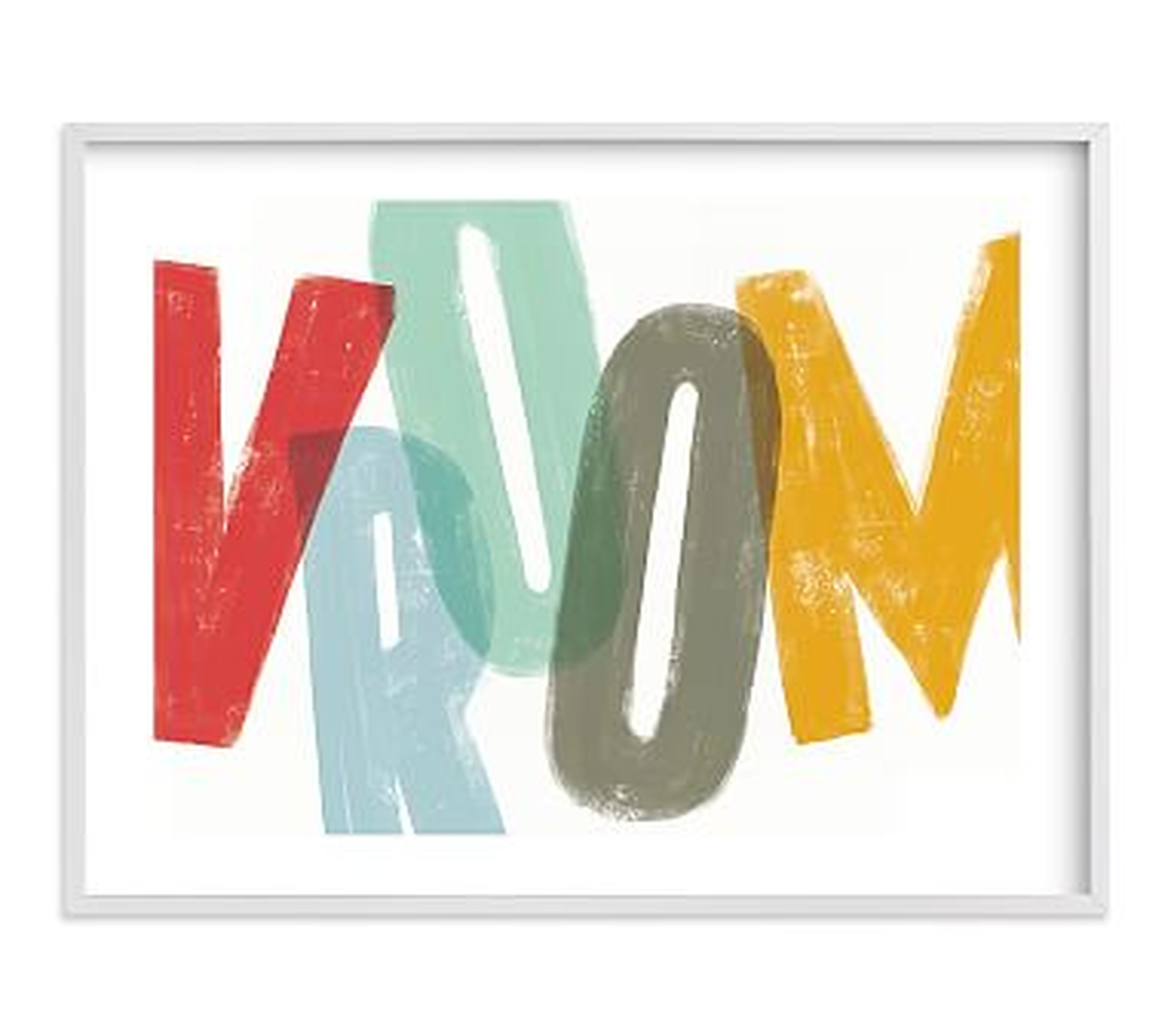 Vroom Wall Art by Minted(R), 40x30, White - Pottery Barn Kids