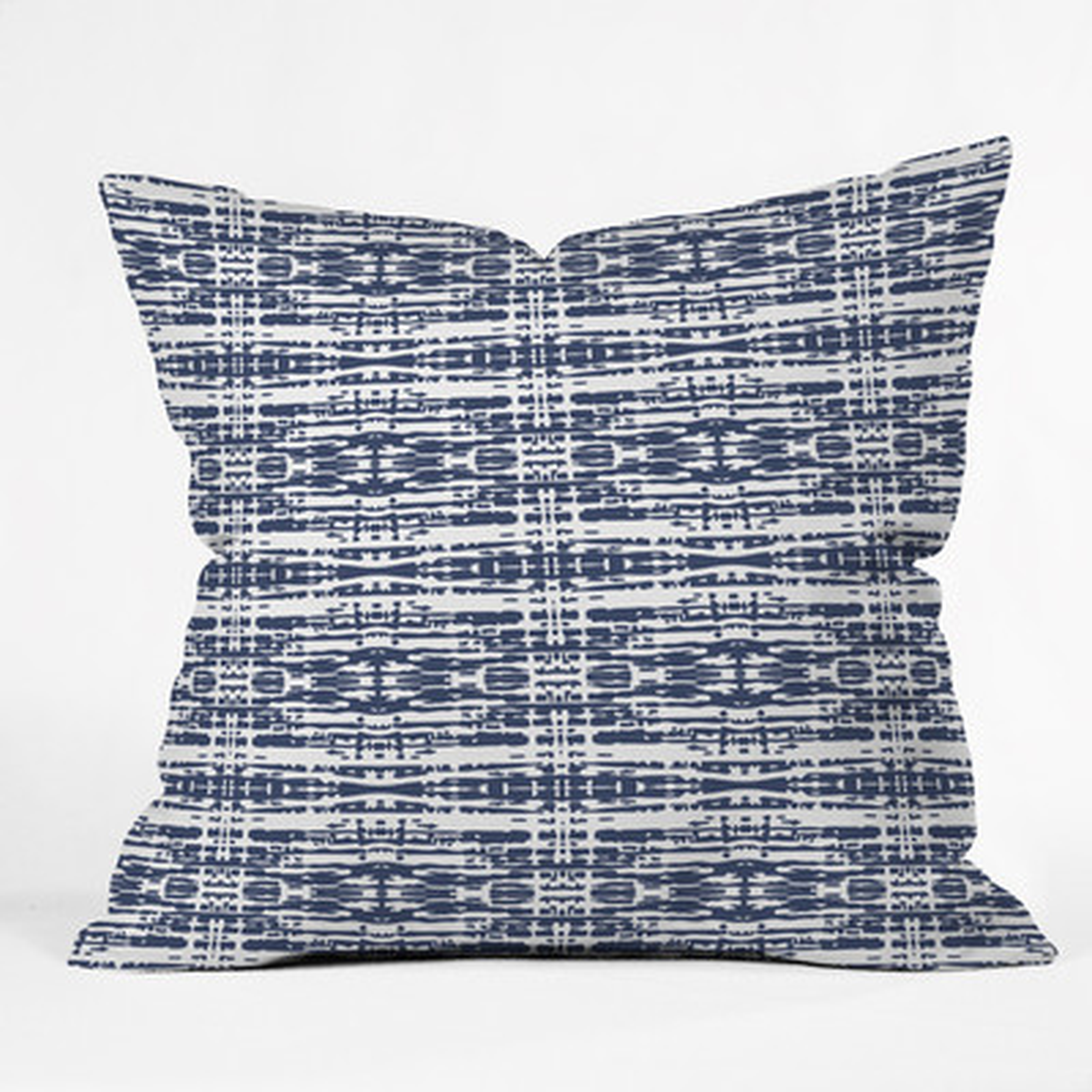Flemings Woven Outdoor Throw Pillow, Blue, 16" x 16" - Wayfair