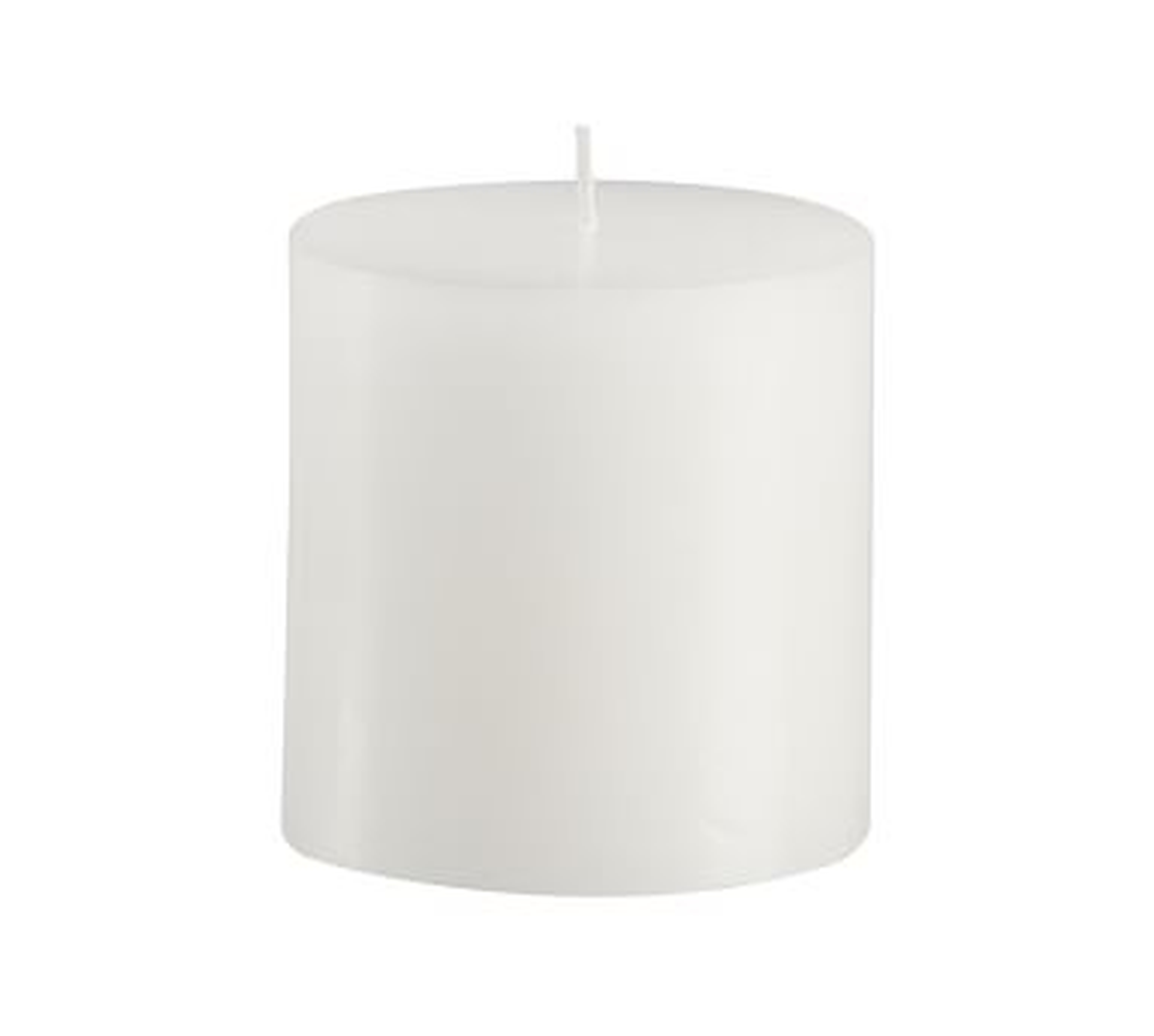 Unscented Wax Pillar Candle, 3"x3" - White - Pottery Barn