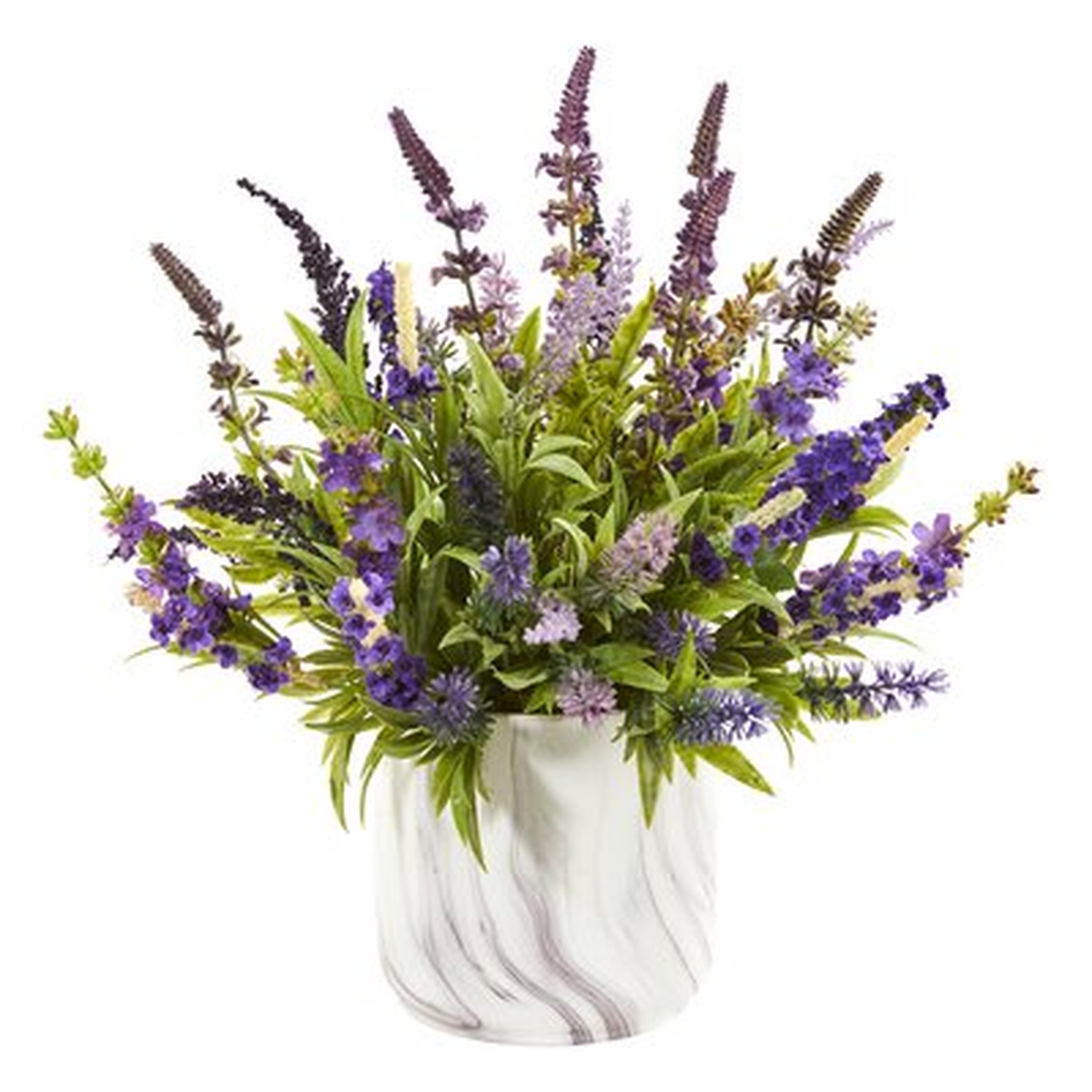 Artificial Arrangement Lavender Plant in Decorative Vase - Wayfair